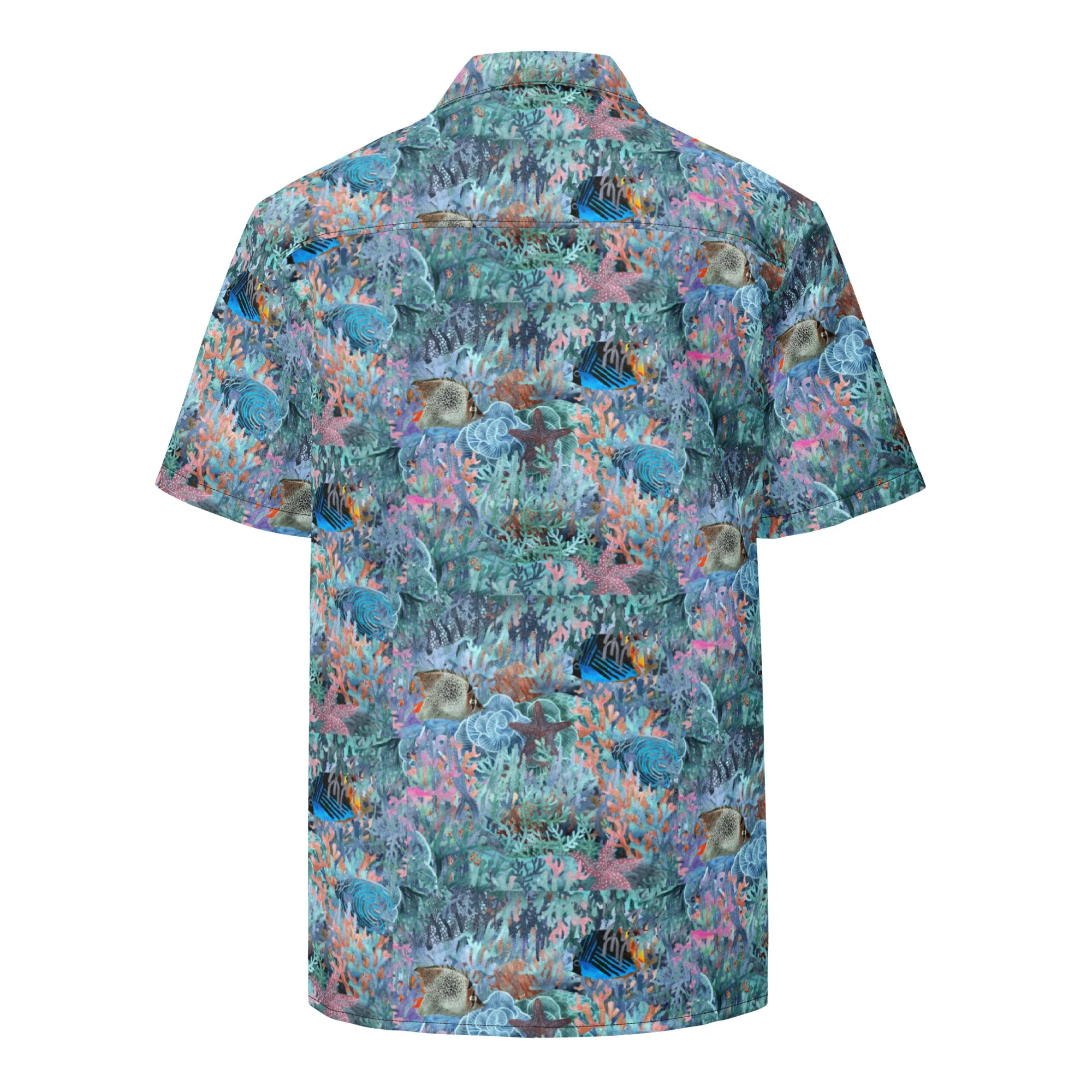 Marine Life Party Button Down Hawaiian Shirt - Coastal Summer 2024 Collection - Image 3