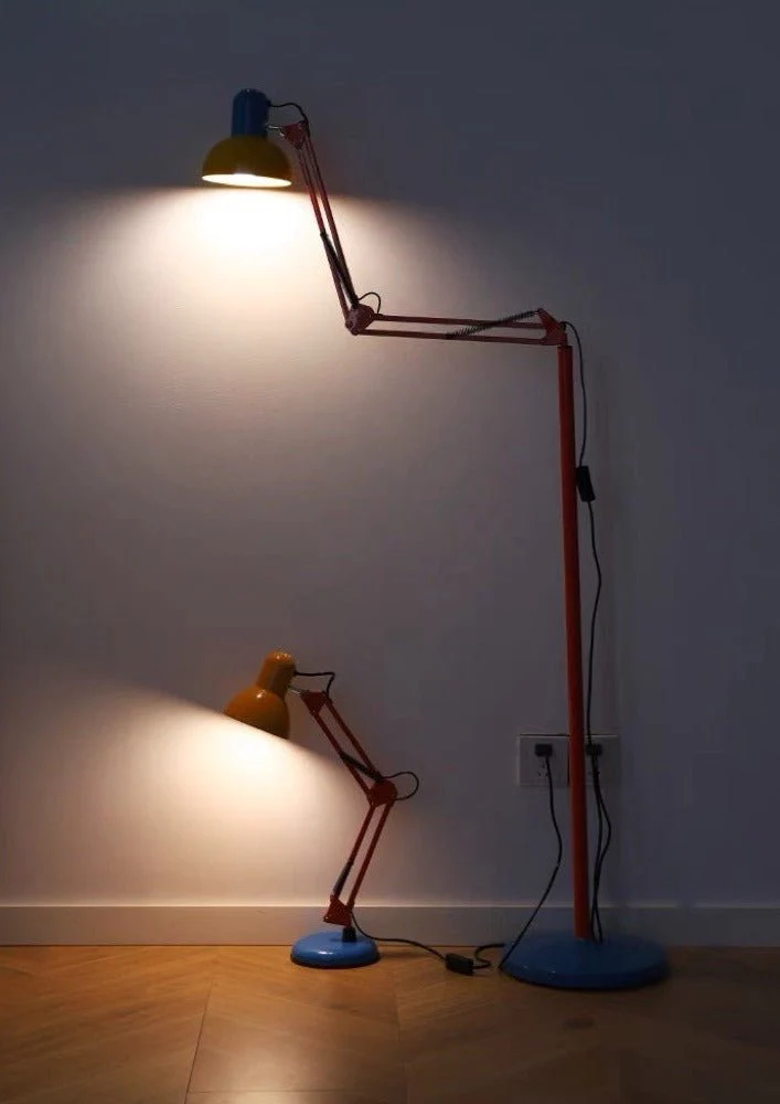 Memphis Retro Tall Metal Floor Lamp - Full Spectrum Eye Protection LED Reading Light - Image 3