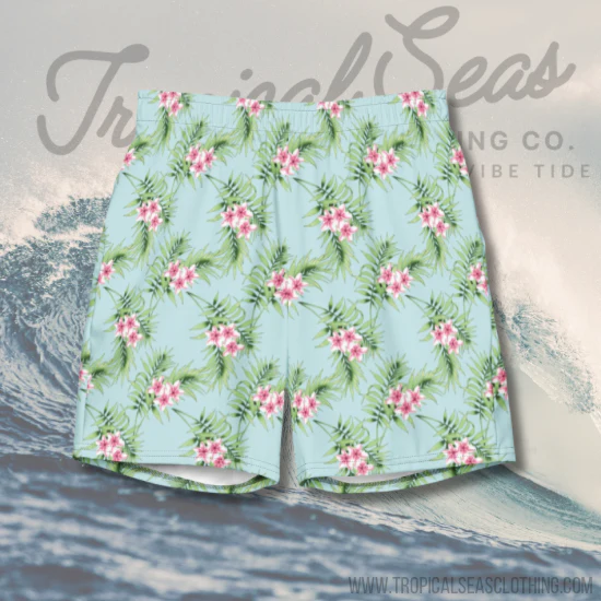 Men's Floral Island Board Shorts - Image 2