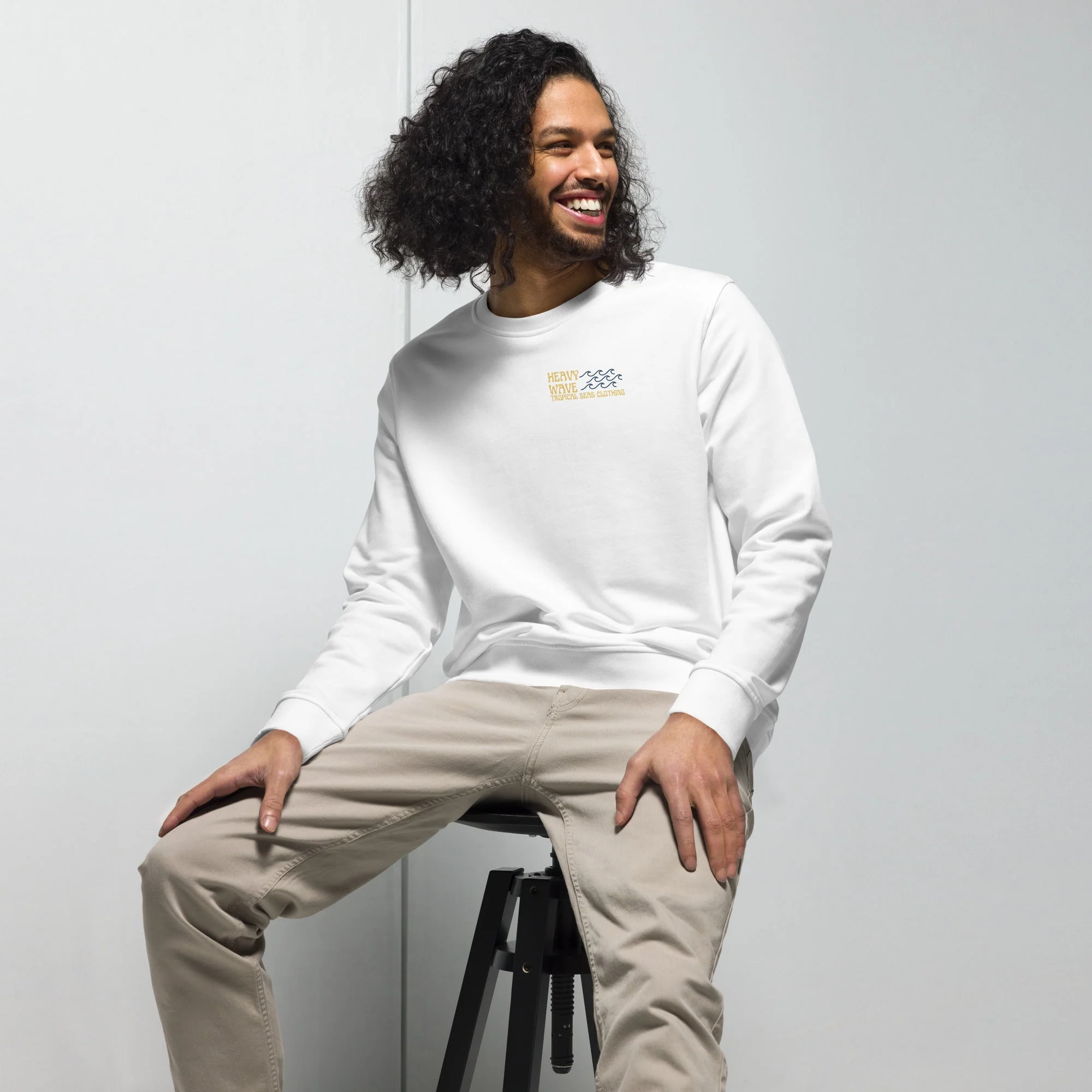 Men's Heavy Wave Energy Organic Sweatshirt - Image 12