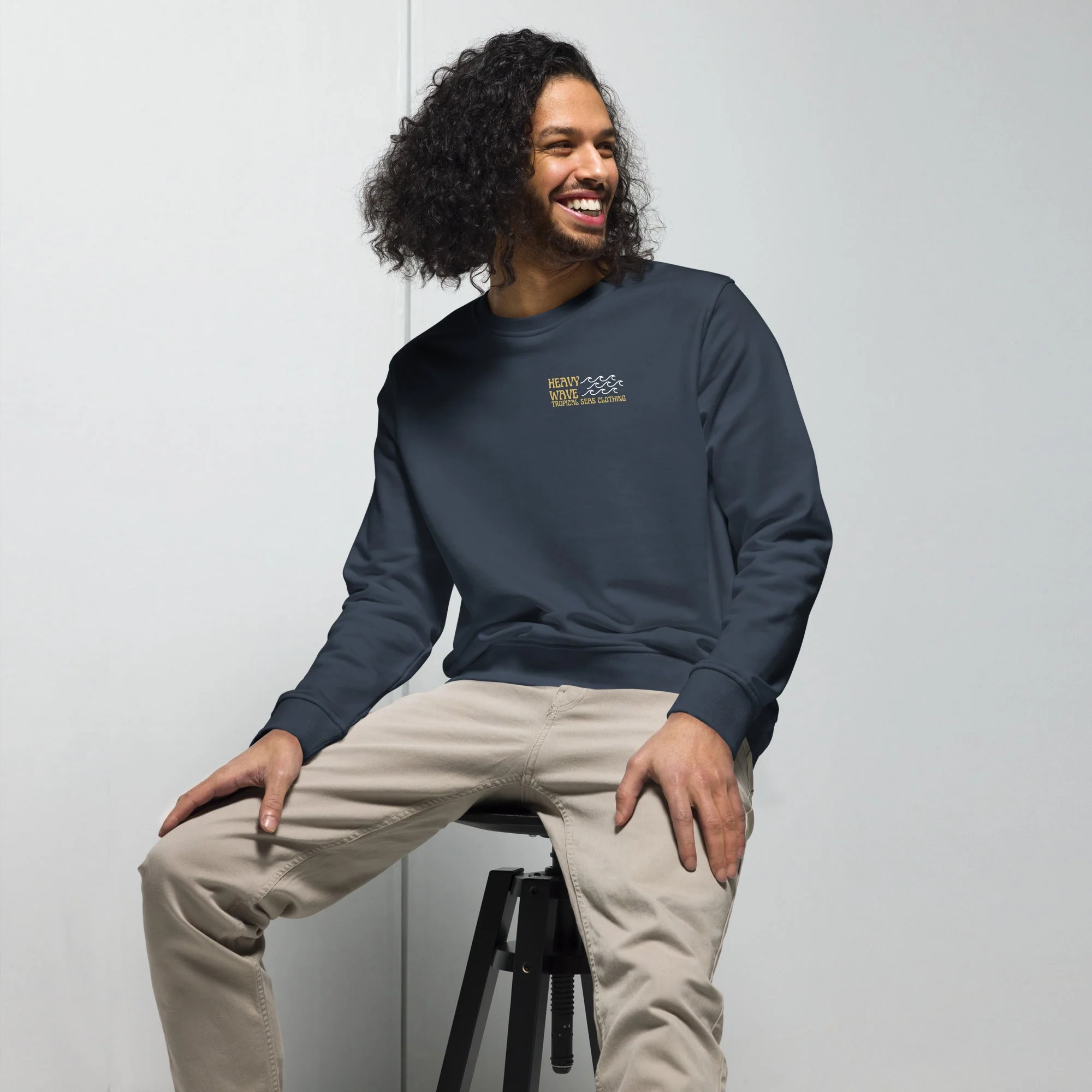 Men's Heavy Wave Energy Organic Sweatshirt - Image 13