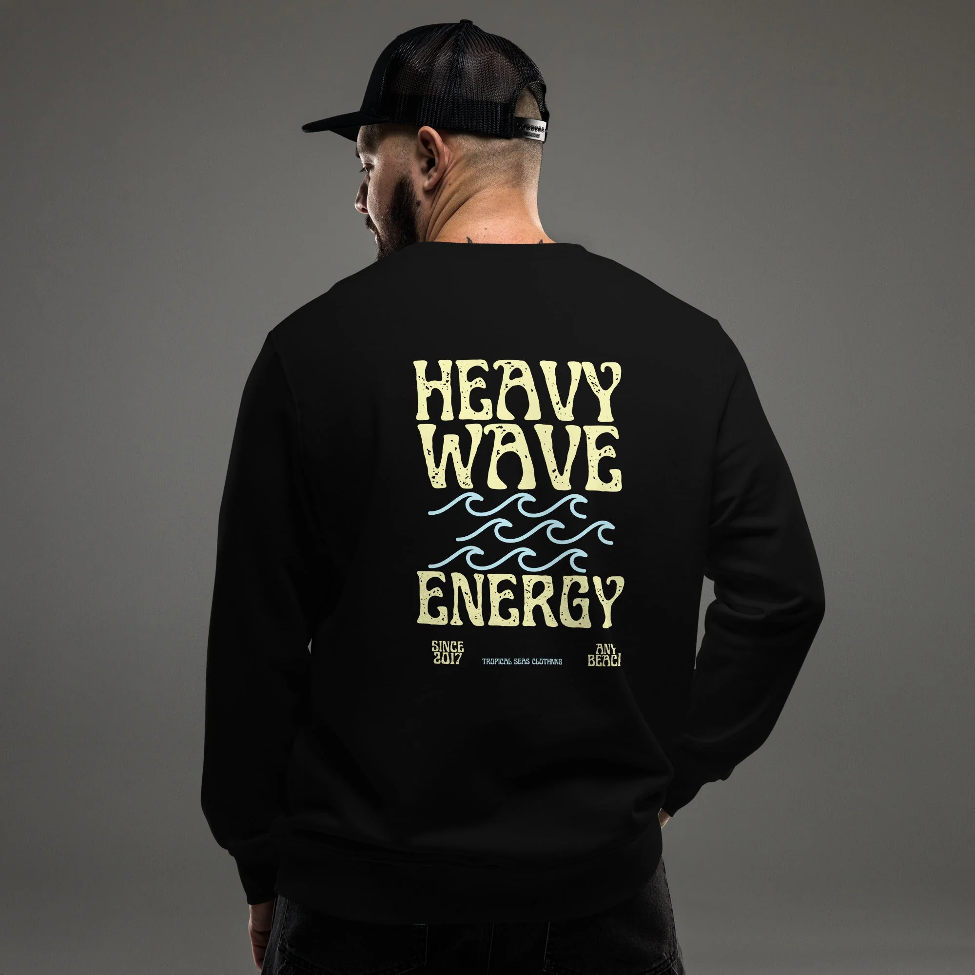Men's Heavy Wave Energy Organic Sweatshirt - Image 18