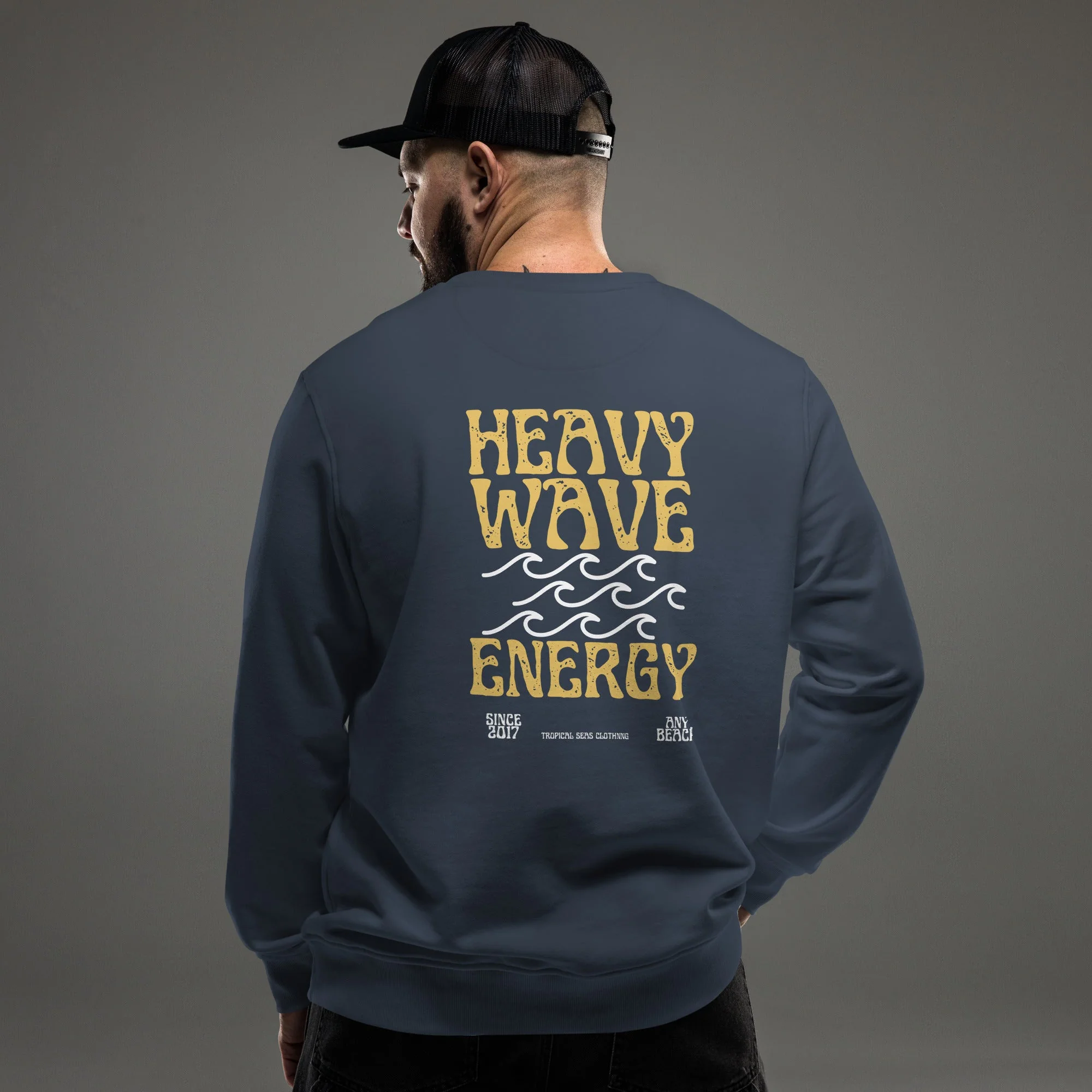 Men's Heavy Wave Energy Organic Sweatshirt - Image 26