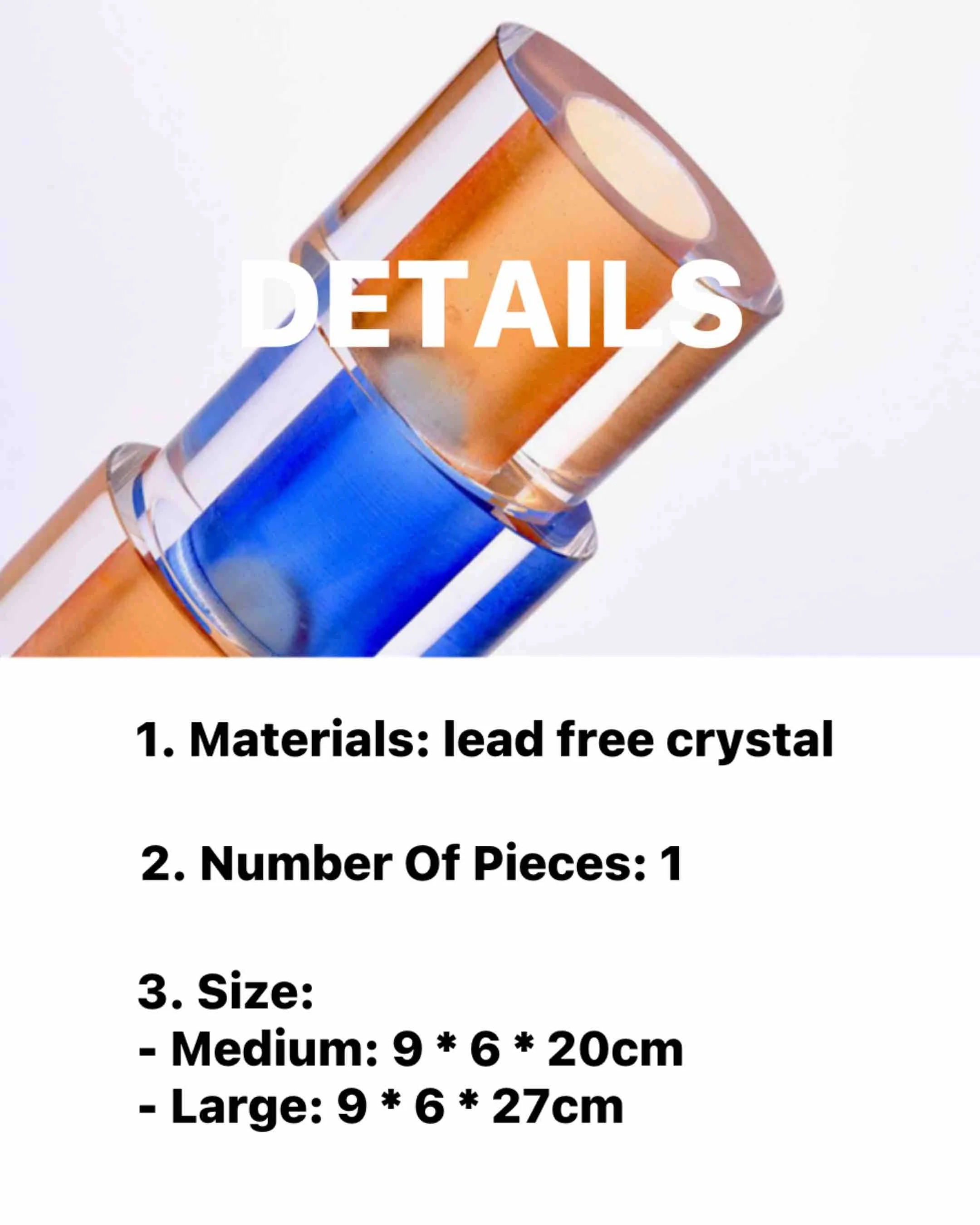 Modern Crystal Nugget Vase, Contemporary Table Setting Centrepieces - Image 8
