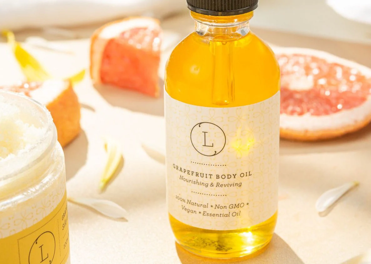 Moisturizing set with Grapefruit body oil and Body scrub - Image 8