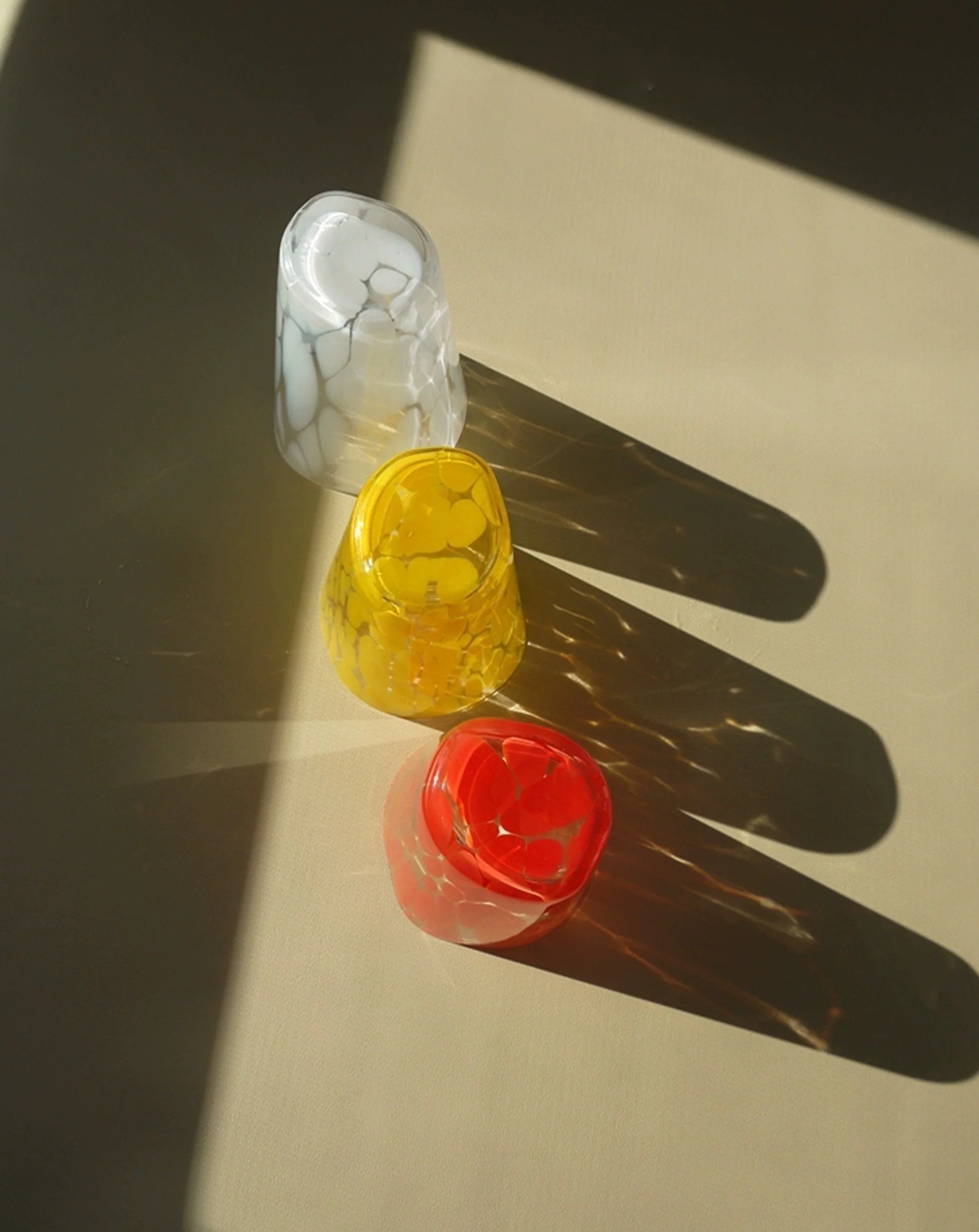 Mouth Blown Colored Monochrome Spot Tumbler Set of 6 ( $16.6 Each ) - Image 12