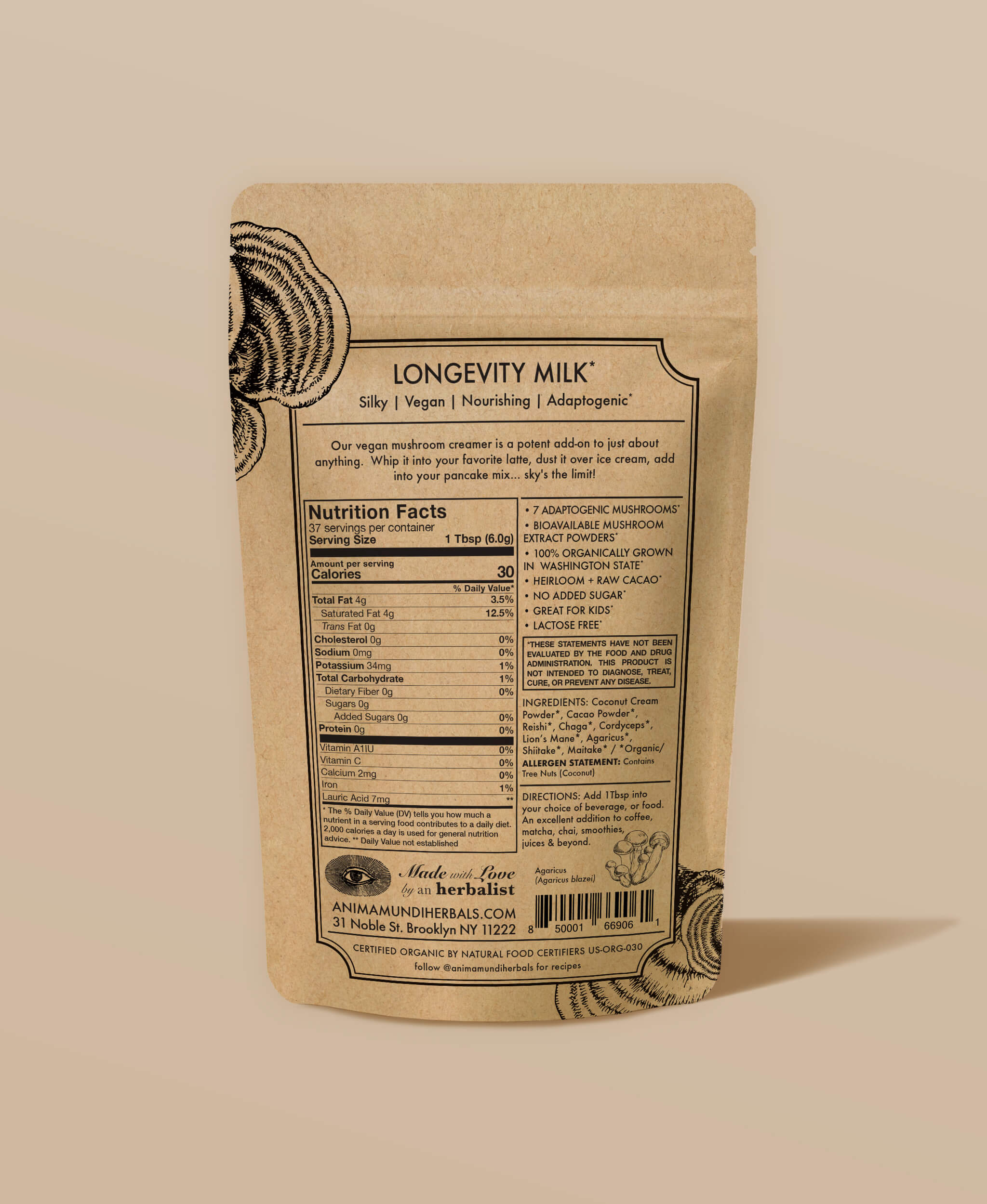 MUSHROOM MOCHA MILK | Longevity Milk* - Image 14