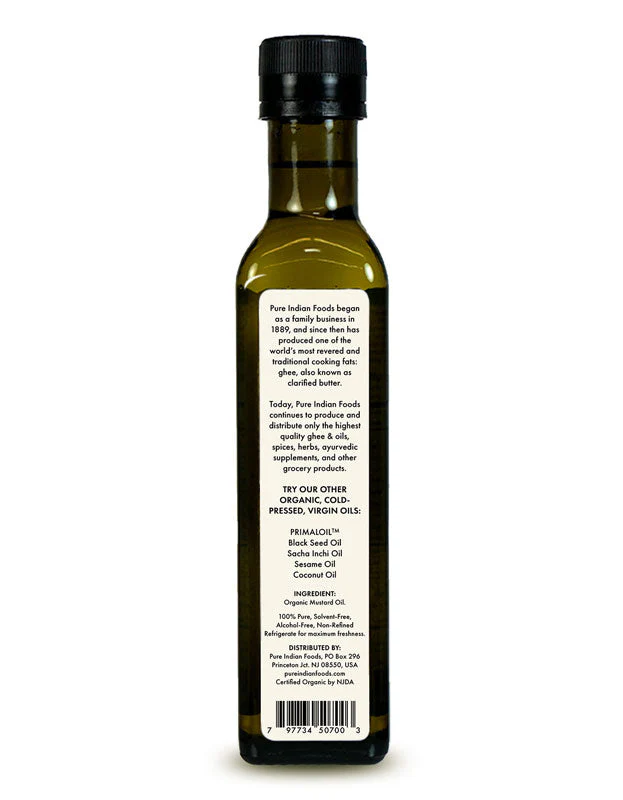 Mustard Seed Oil, Cold Pressed, Virgin & Certified Organic - Image 2