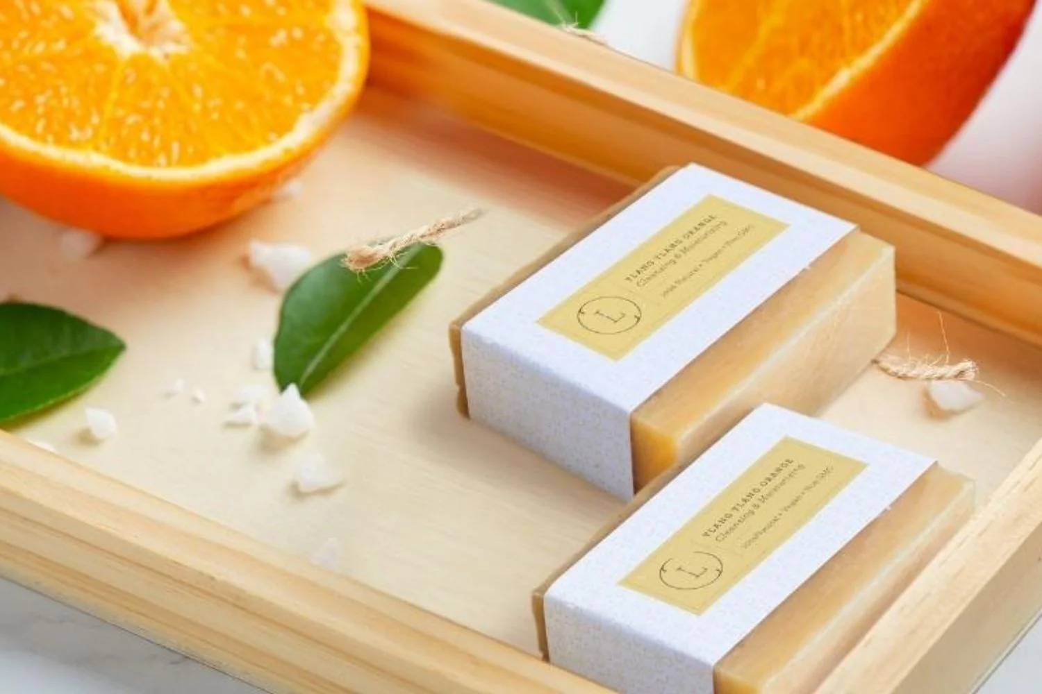 Natural Handmade Soap Bar, Orange Ylang Ylang Soap - Image 2