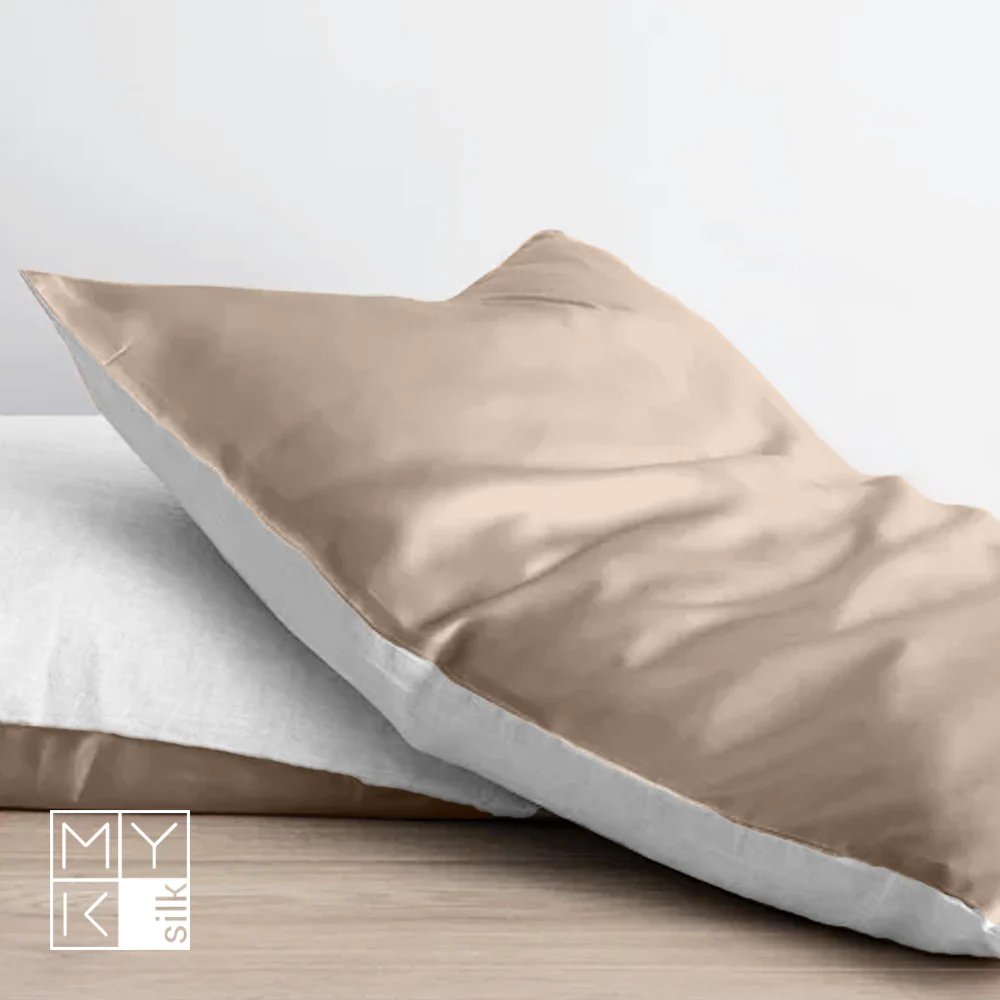 Natural Mulberry Silk Pillowcase with Cotton Underside (19 Momme) - Image 25