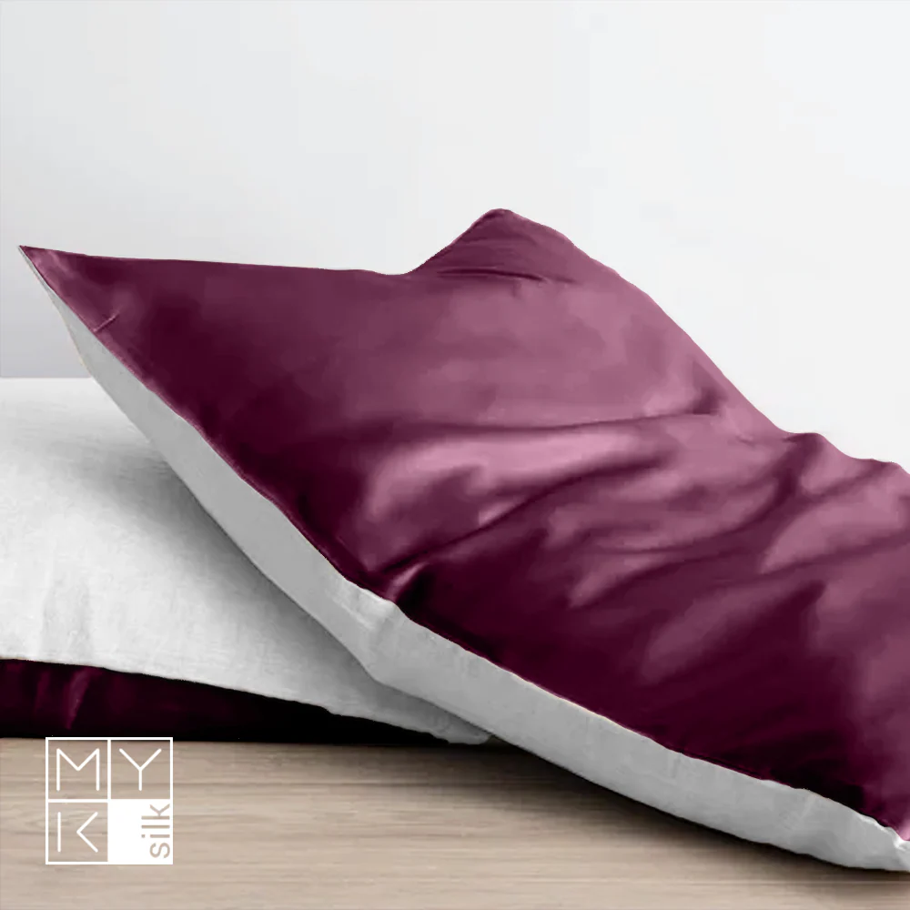 Natural Mulberry Silk Pillowcase with Cotton Underside (19 Momme) - Image 30
