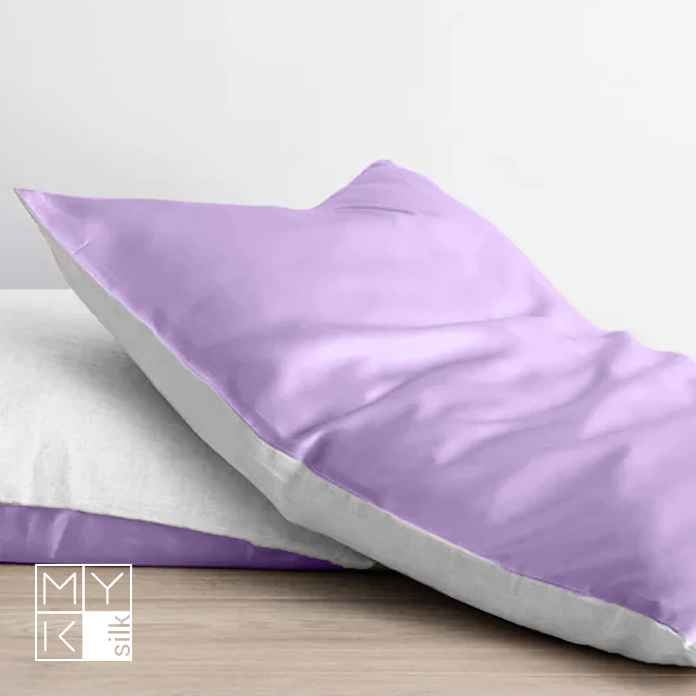 Natural Mulberry Silk Pillowcase with Cotton Underside (19 Momme) - Image 33