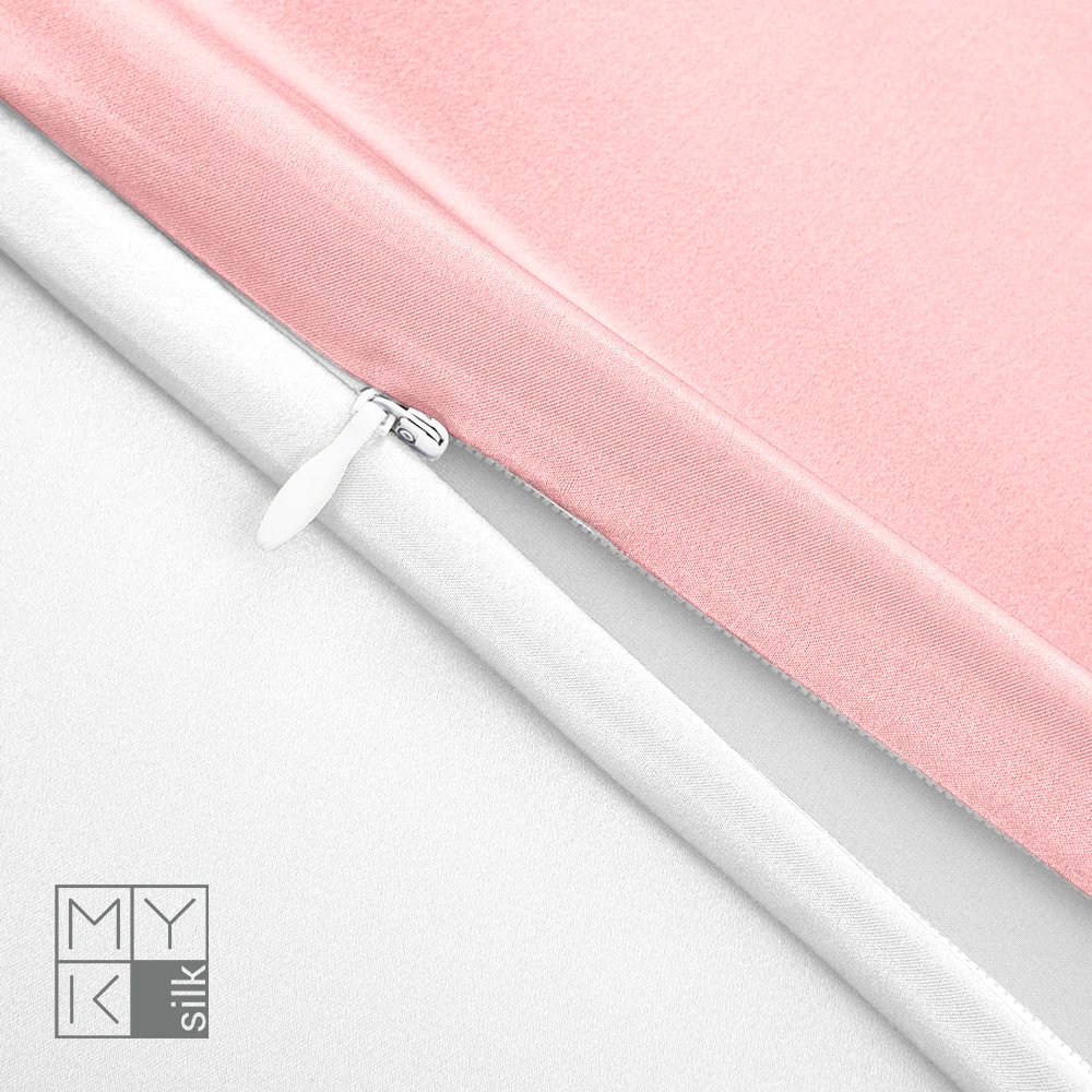Natural Mulberry Silk Pillowcase with Cotton Underside (19 Momme) - Image 38