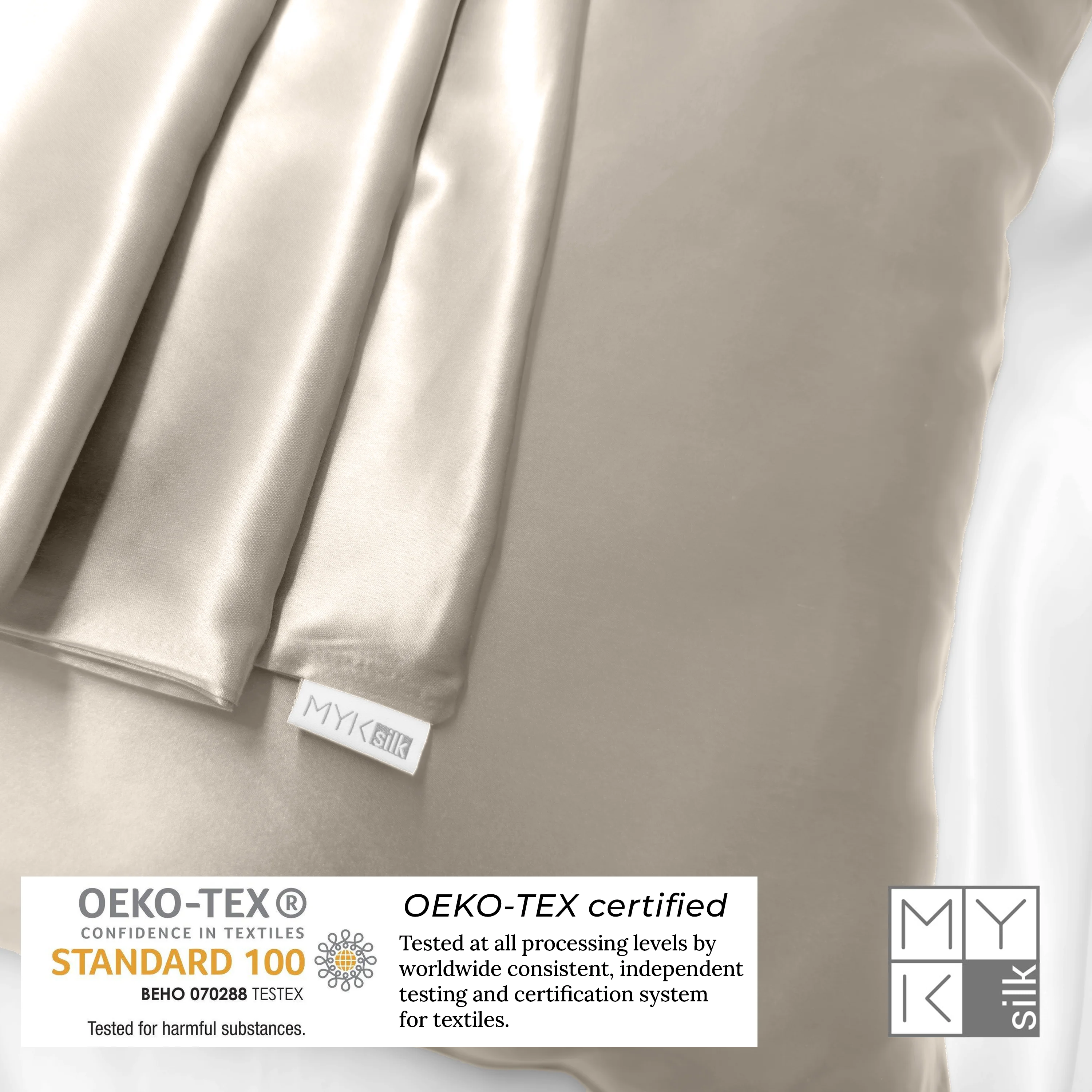 Natural Mulberry Silk Pillowcase with Cotton Underside (19 Momme) - Image 52