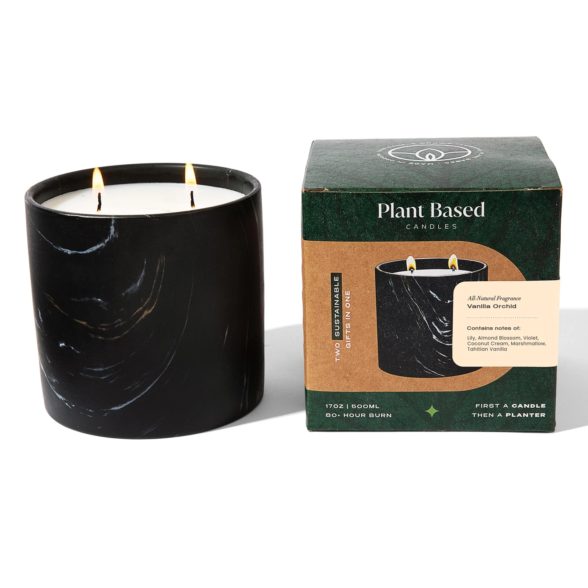 Natural Vanilla Orchid Black Marquina Candle 17oz - Image 7