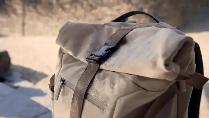 Nomad Hemp Rolltop Backpack in Dark Green - Image 5