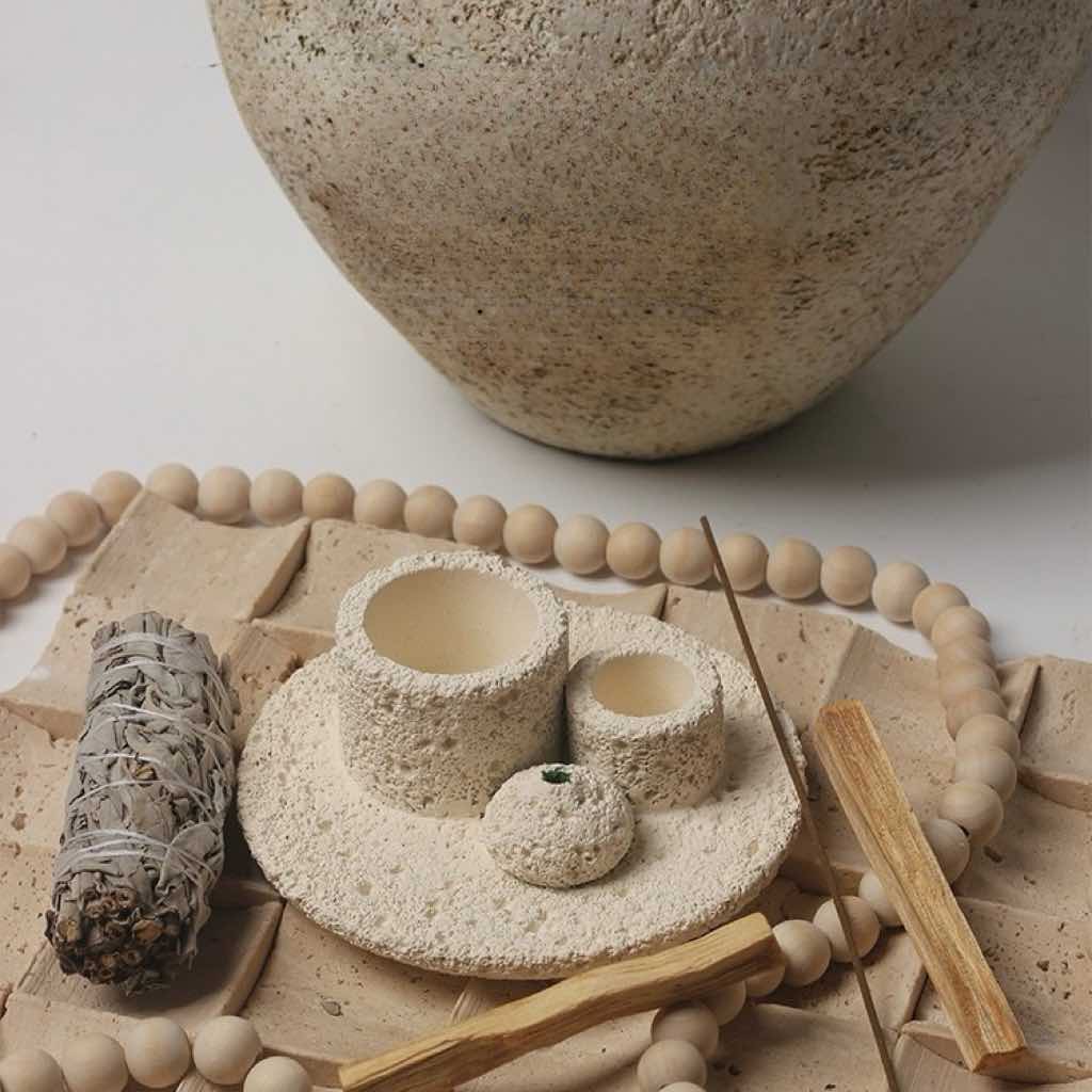 Nordic Style All-in-1 Candle Holder, Sage, Incense & Palo Santo Burner - Image 4