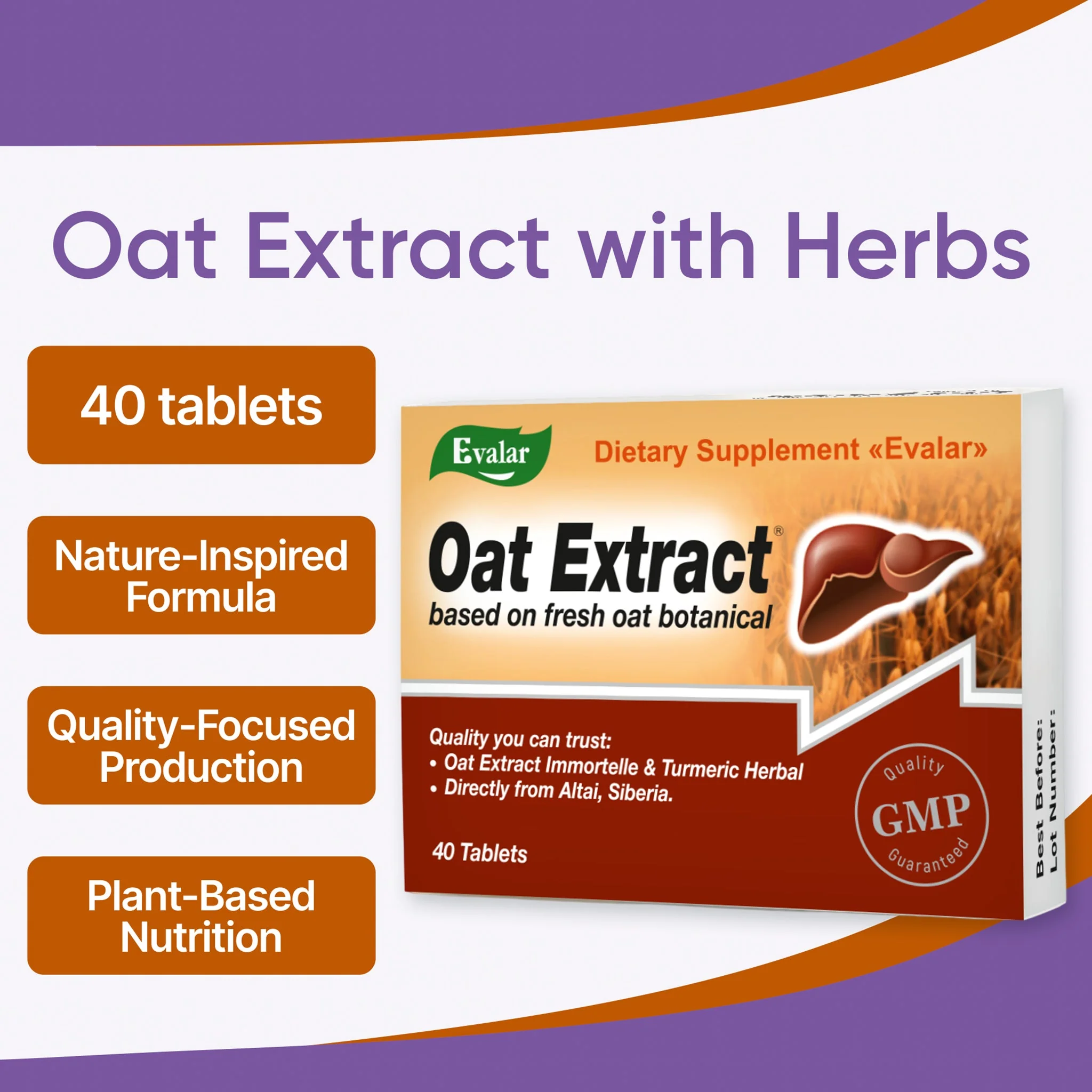 Oat Extract with Herbs by Evalar Ovesol 40 Tabs - Image 11