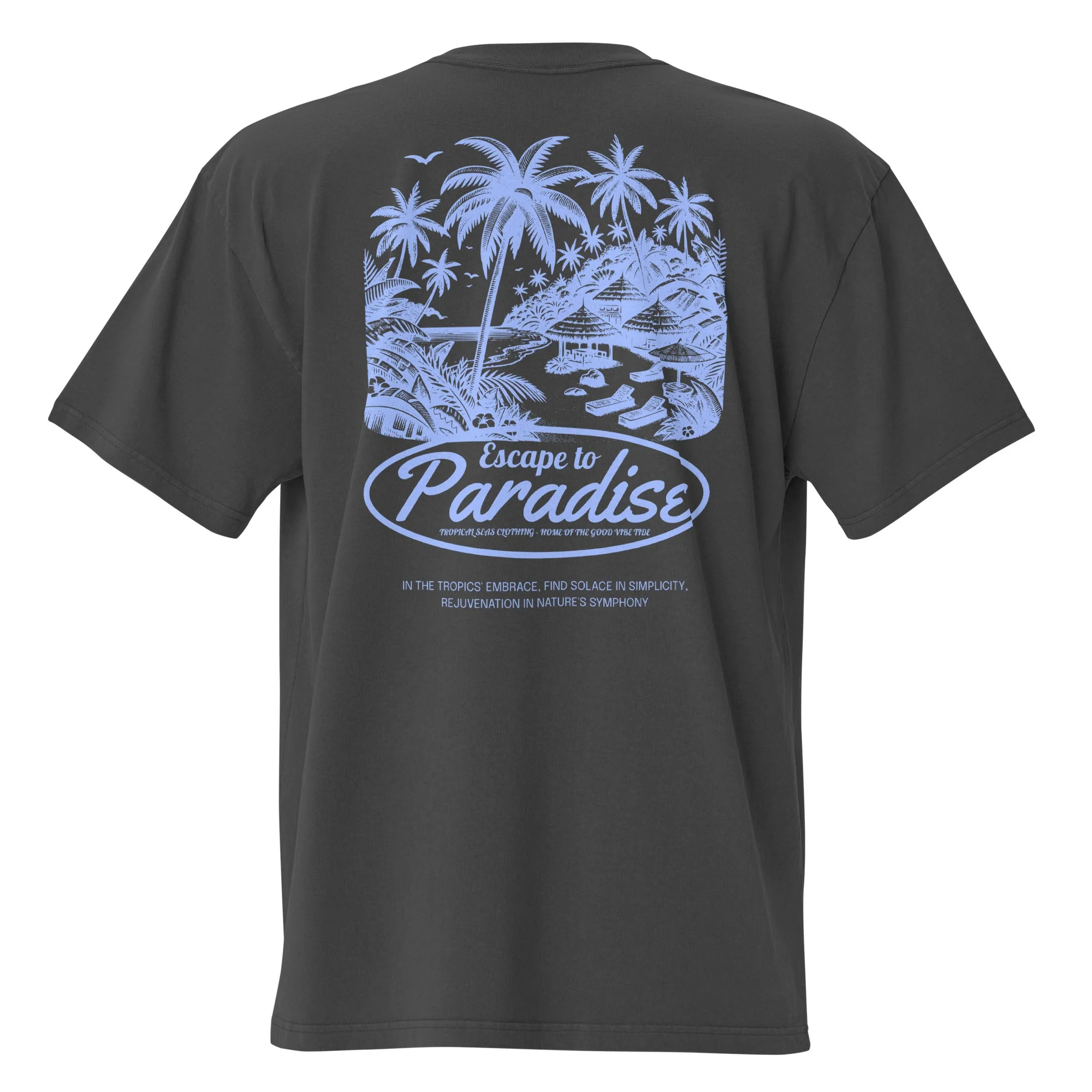 Oversized Escape to Paradise faded t-shirt - Image 4