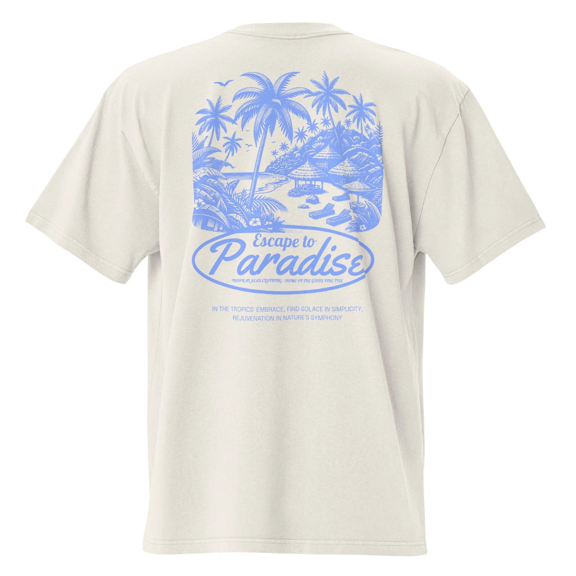 Oversized Escape to Paradise faded t-shirt - Image 5