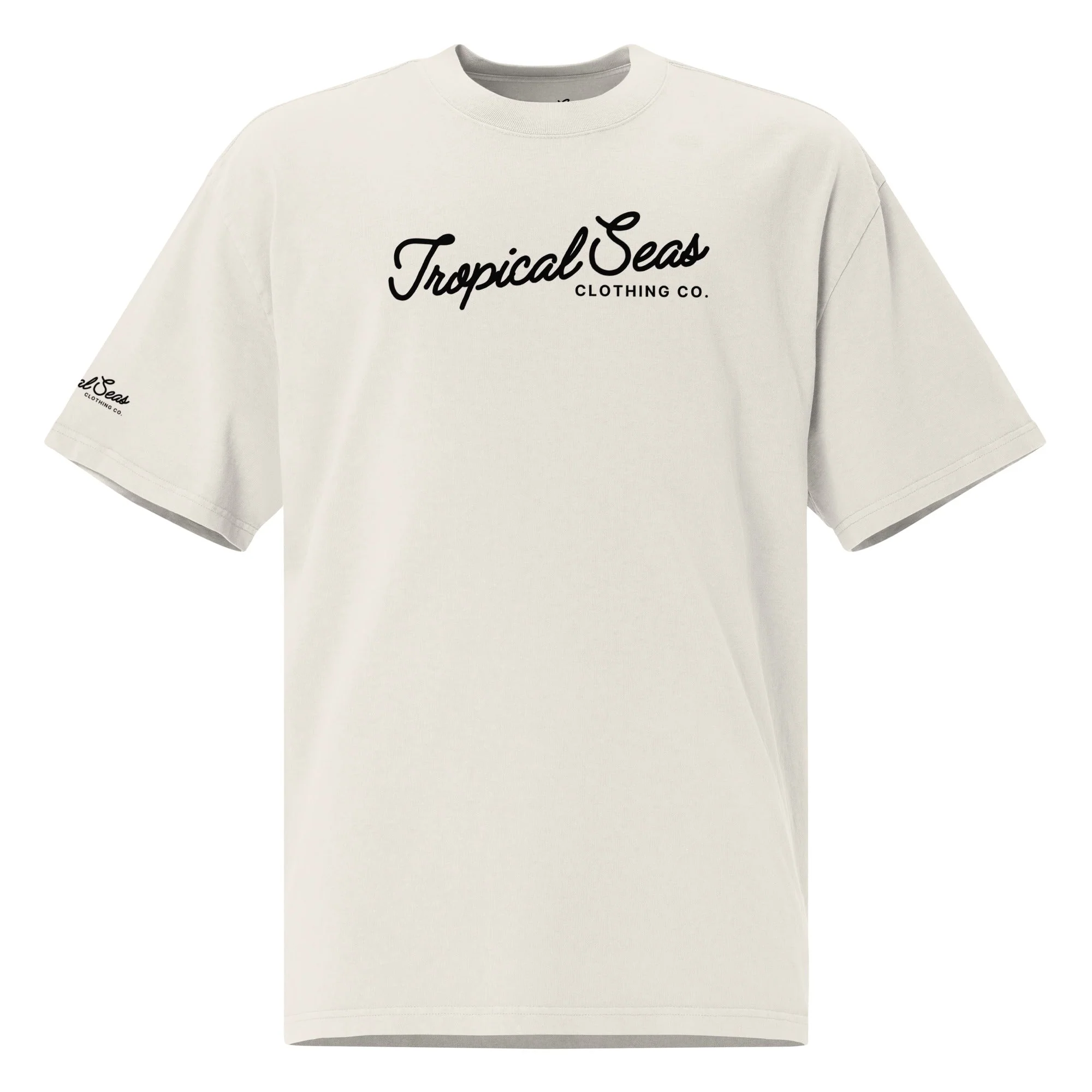 Oversized Tropical Seas Printed Faded T-shirt - Image 11