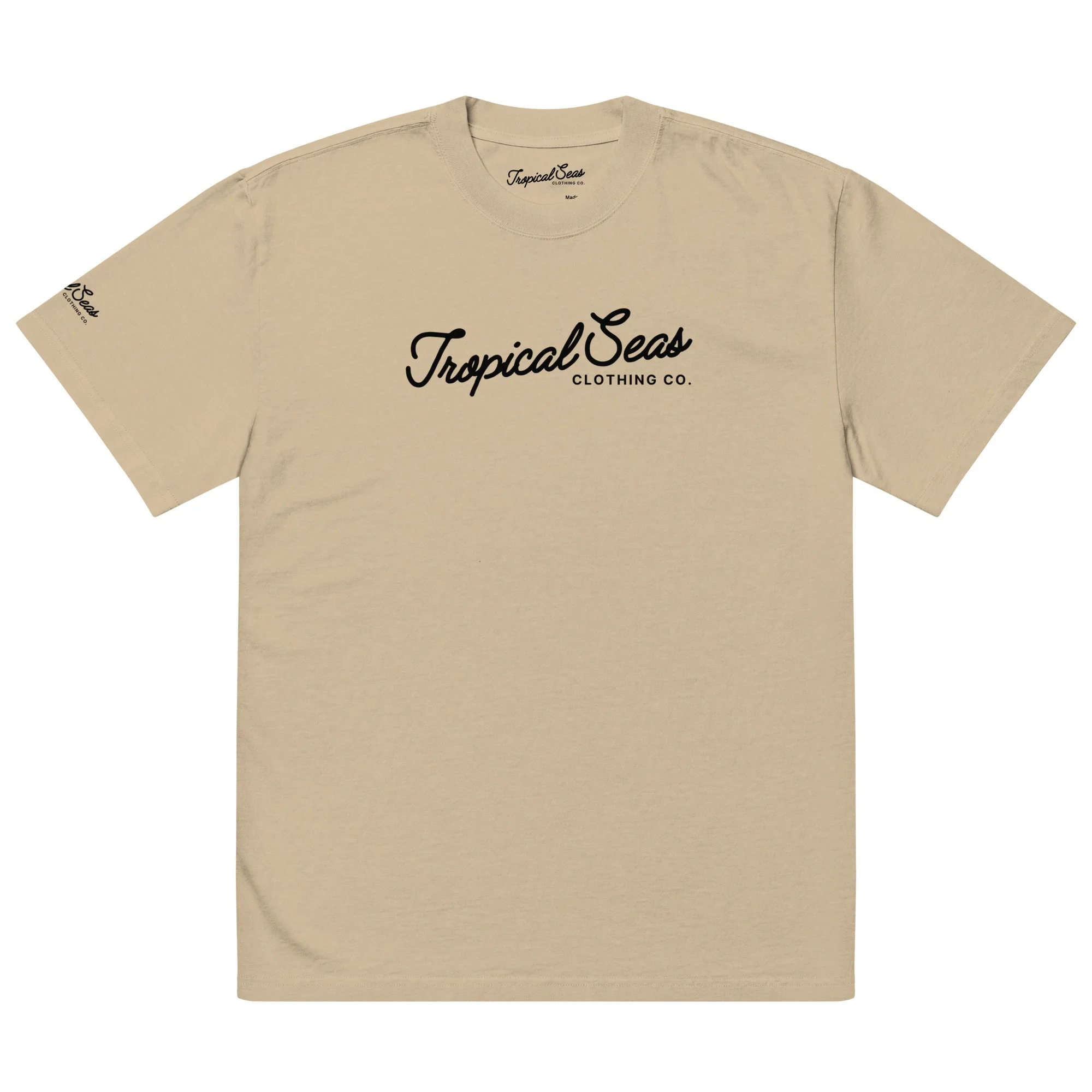 Oversized Tropical Seas Printed Faded T-shirt - Image 5