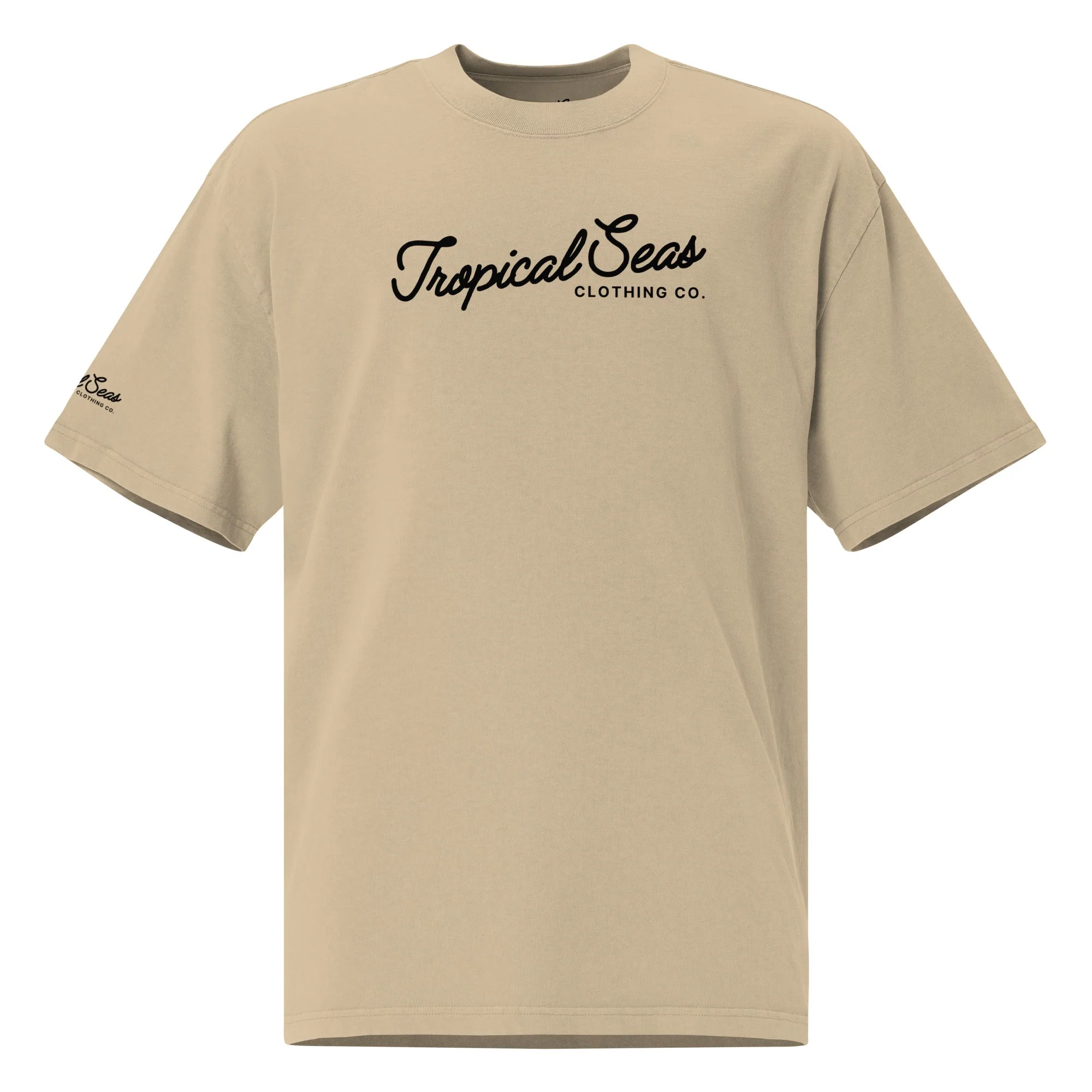 Oversized Tropical Seas Printed Faded T-shirt - Image 7