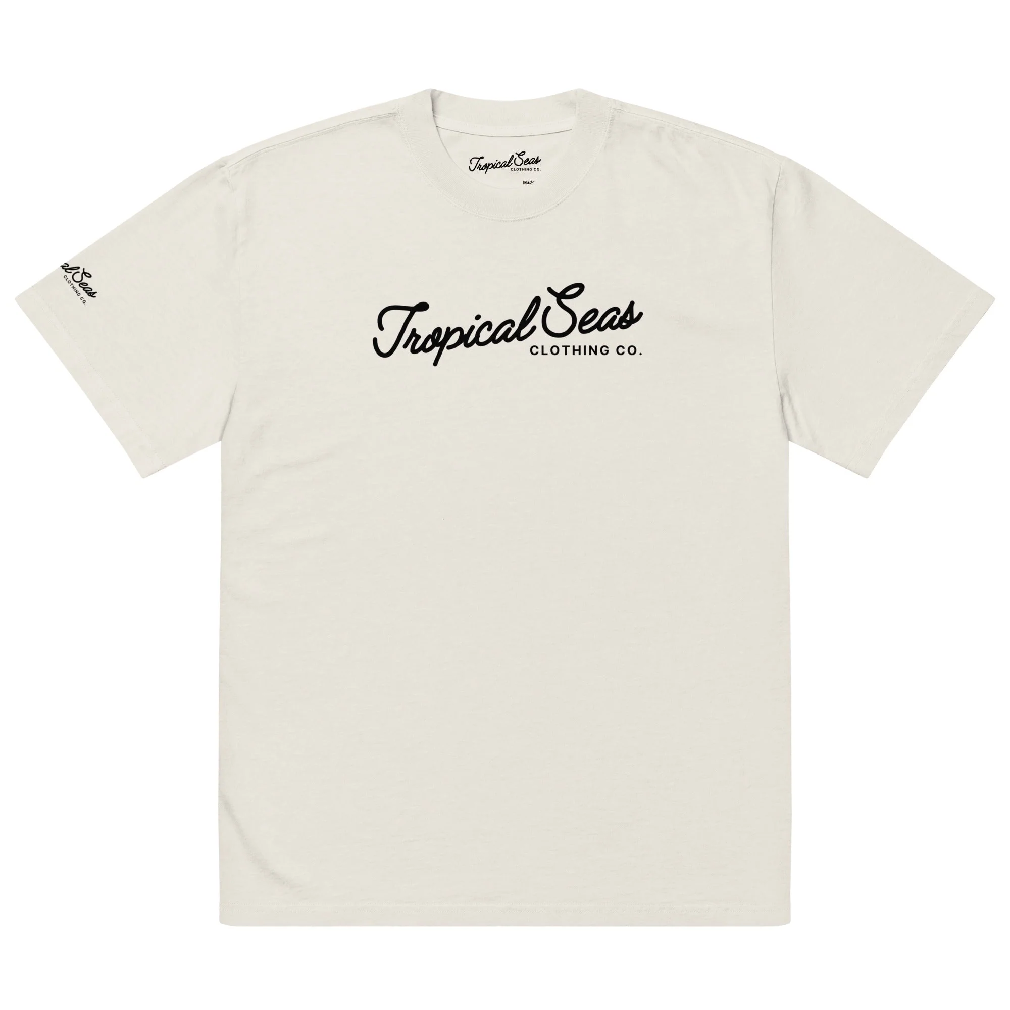 Oversized Tropical Seas Printed Faded T-shirt - Image 9