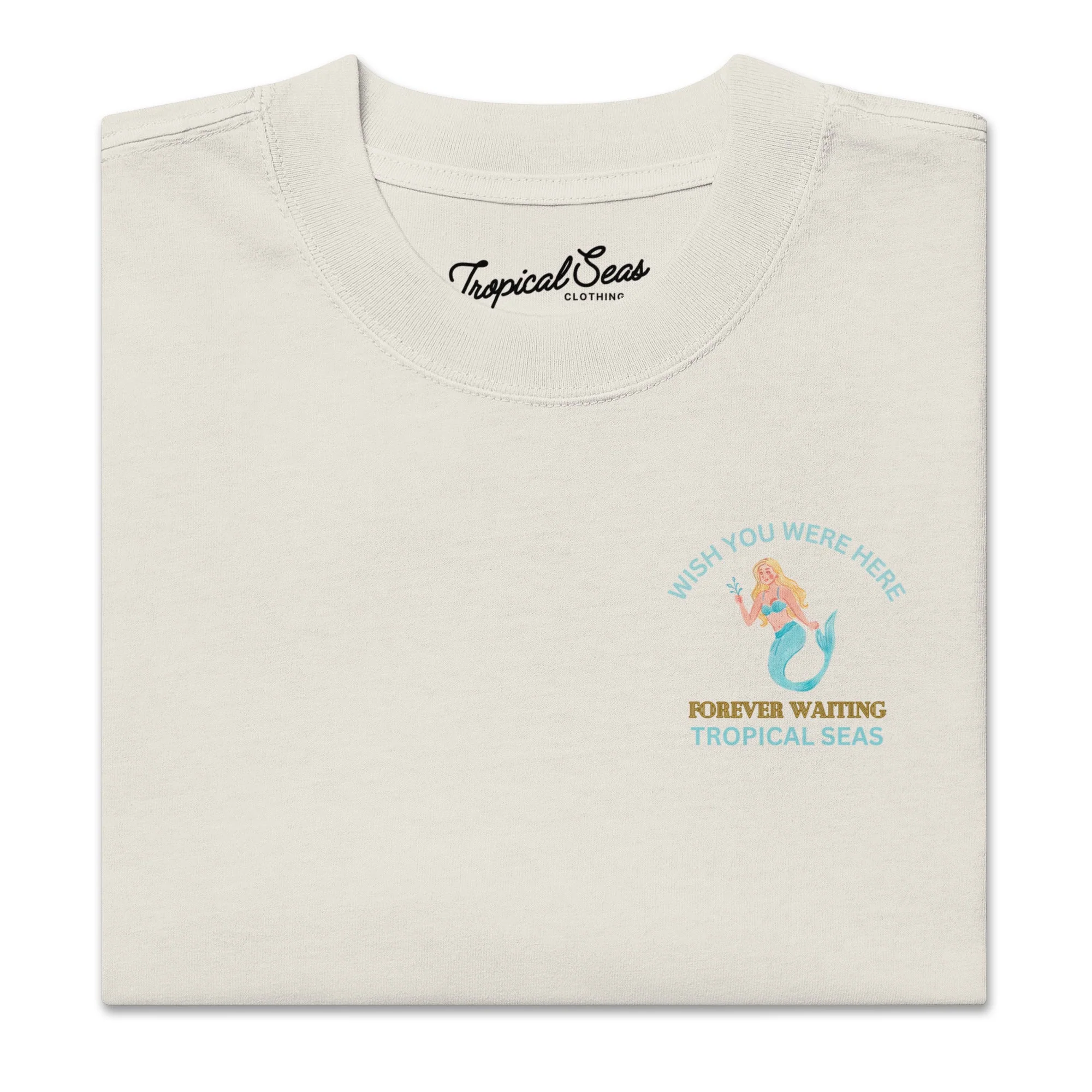 Oversized Waiting Mermaid Faded t-shirt - Image 2