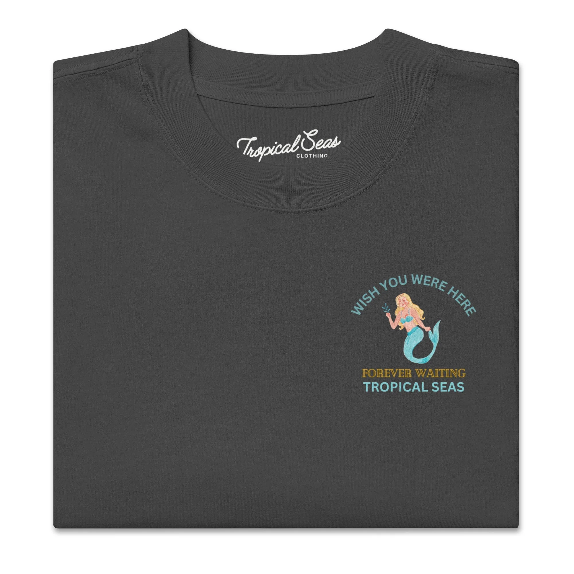Oversized Waiting Mermaid Faded t-shirt - Image 3