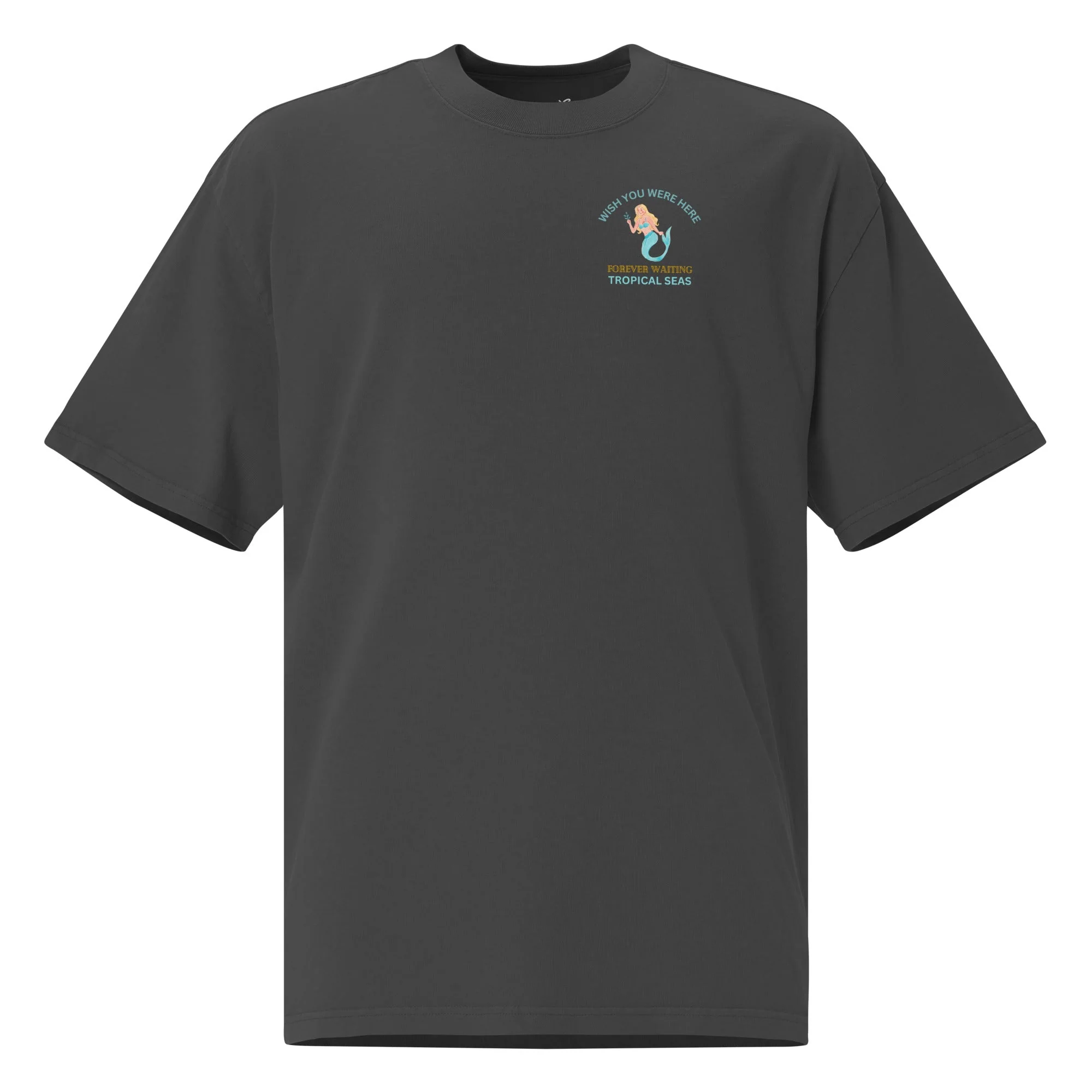 Oversized Waiting Mermaid Faded t-shirt - Image 4