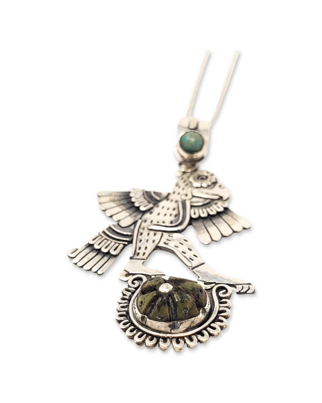 Parrot Jade Peyote Pendant - Image 2