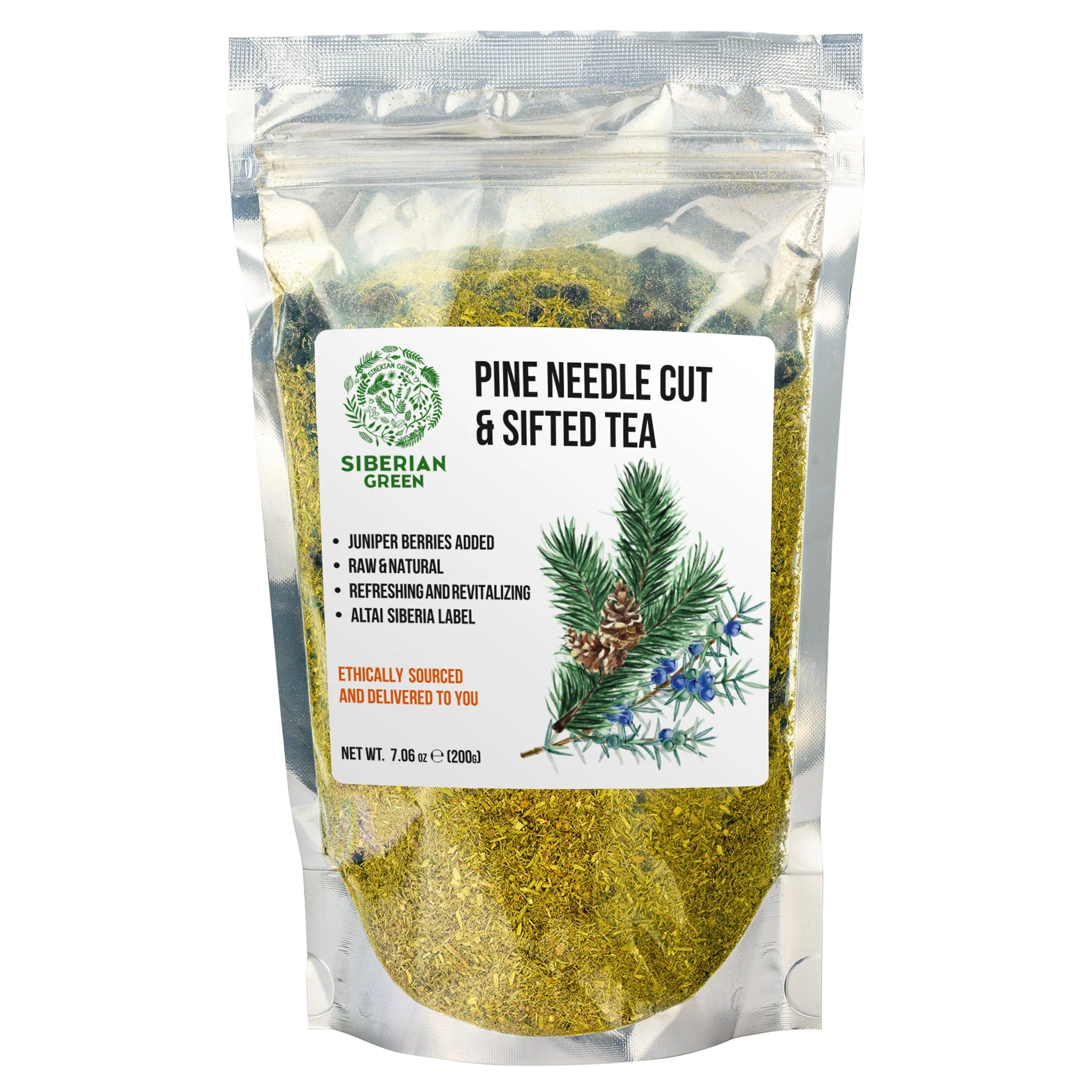 White Pine Needle Tea Loose Powder with Juniper Berries 200g – 100% Natural & Organic from Siberian Green - Image 7
