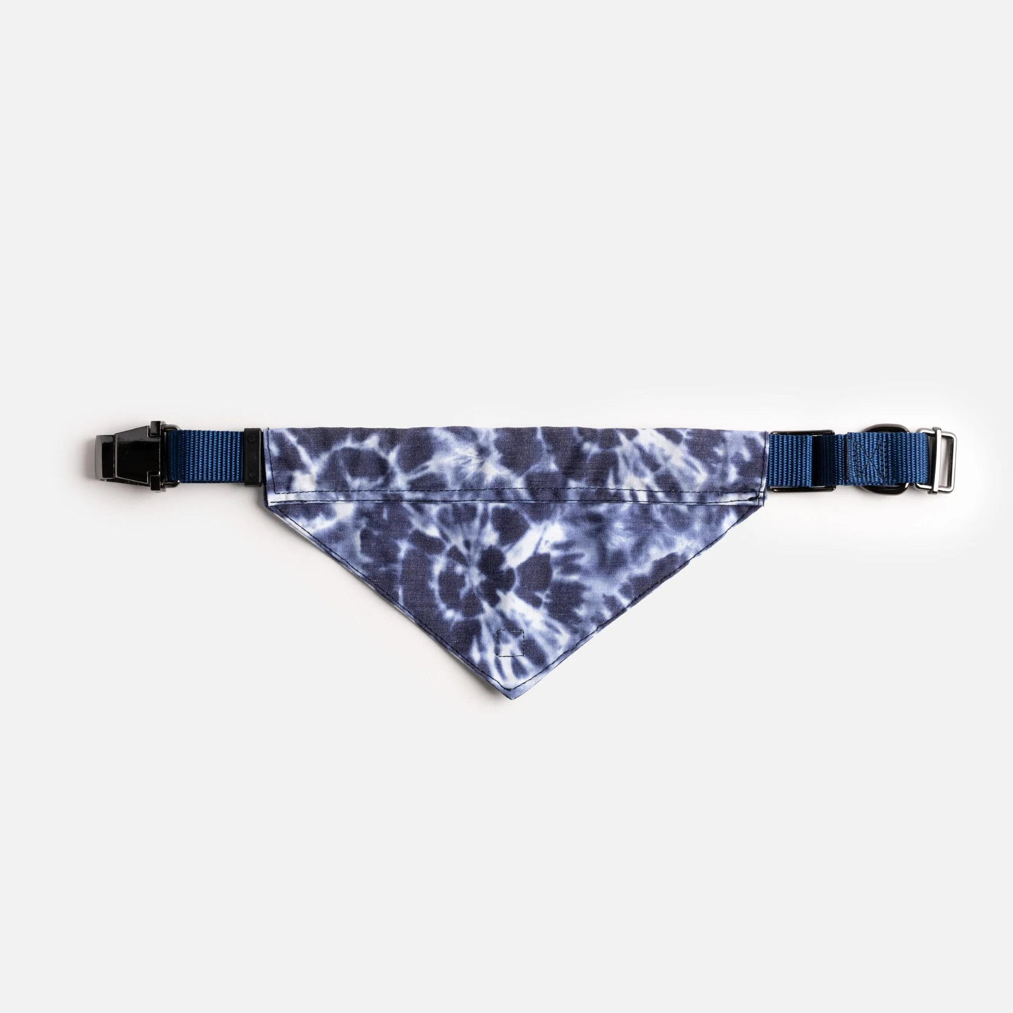 Poplin Dog Bandana Collar - Blue Tie Dye - Image 5