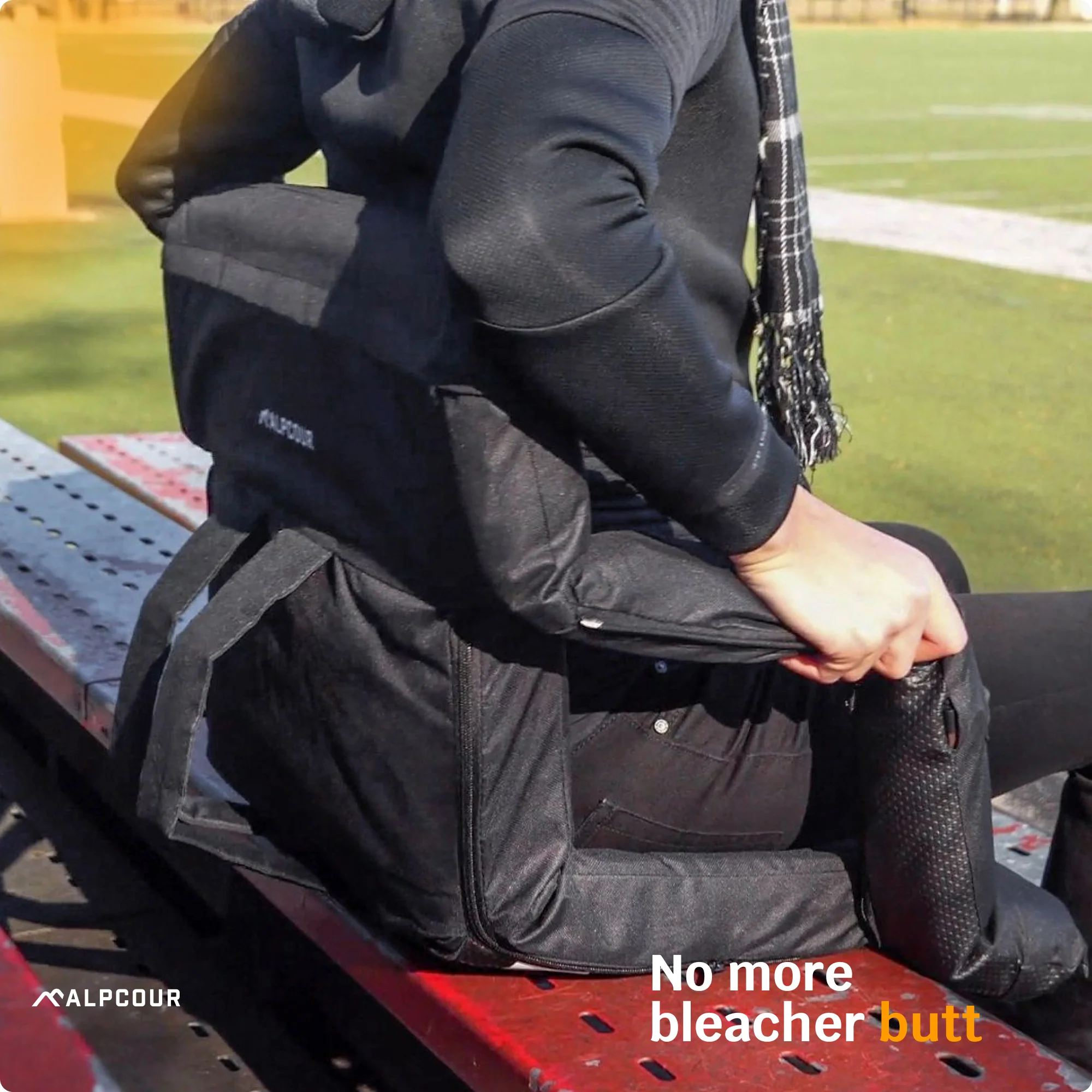 Reclining Stadium Seat with Armrests and Side Pockets - Image 9