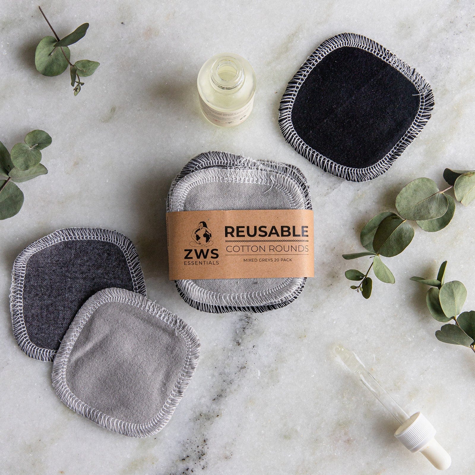Reusable Facial Rounds - Reusable Cotton Pads, 100% Organic Cotton, Multiple Colors, 20 Pack - Image 7
