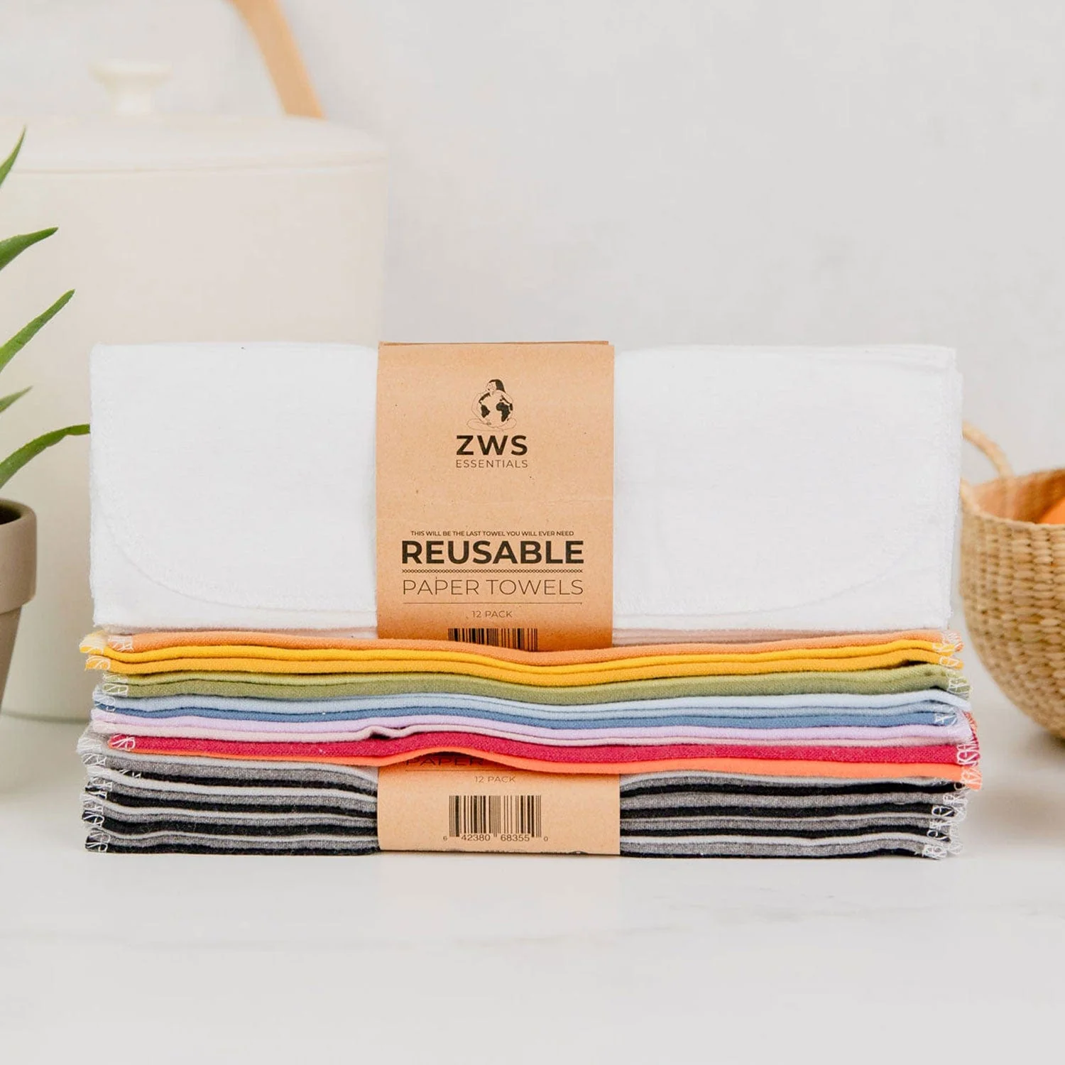 Reusable Paper Towels - 100% Organic Cotton, 12 or 24 Pack - Image 9