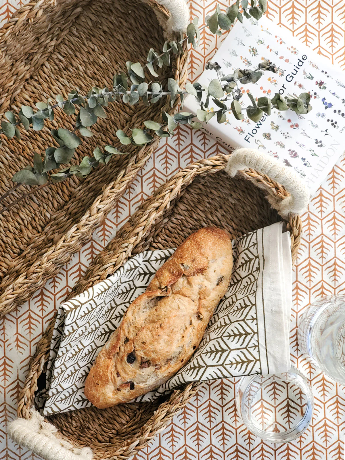 Savar Bread Basket with White Handle - Image 4