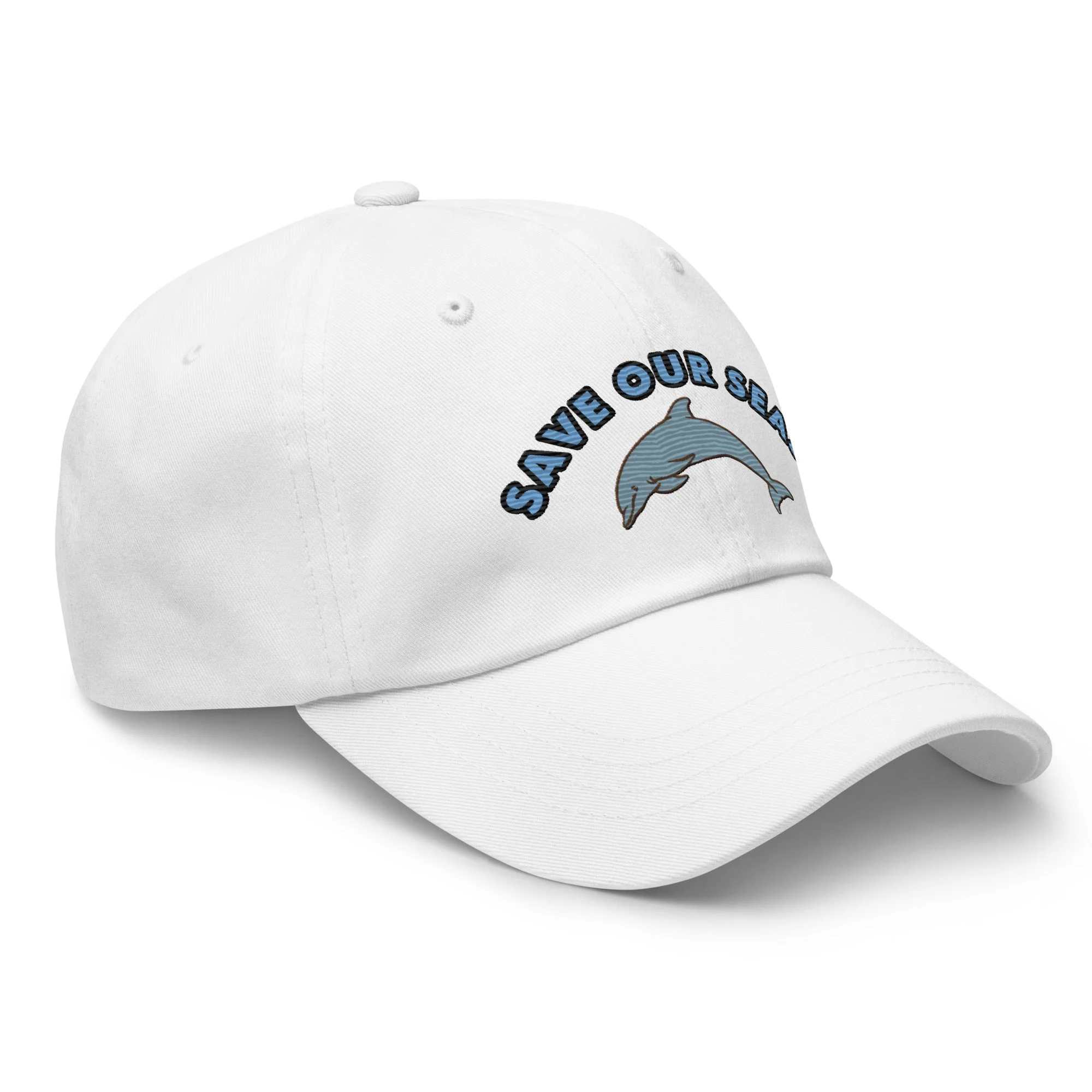 Save Our Seas Dolphin Dad hat: Pulls 4 pounds of ocean plastic! - Image 2