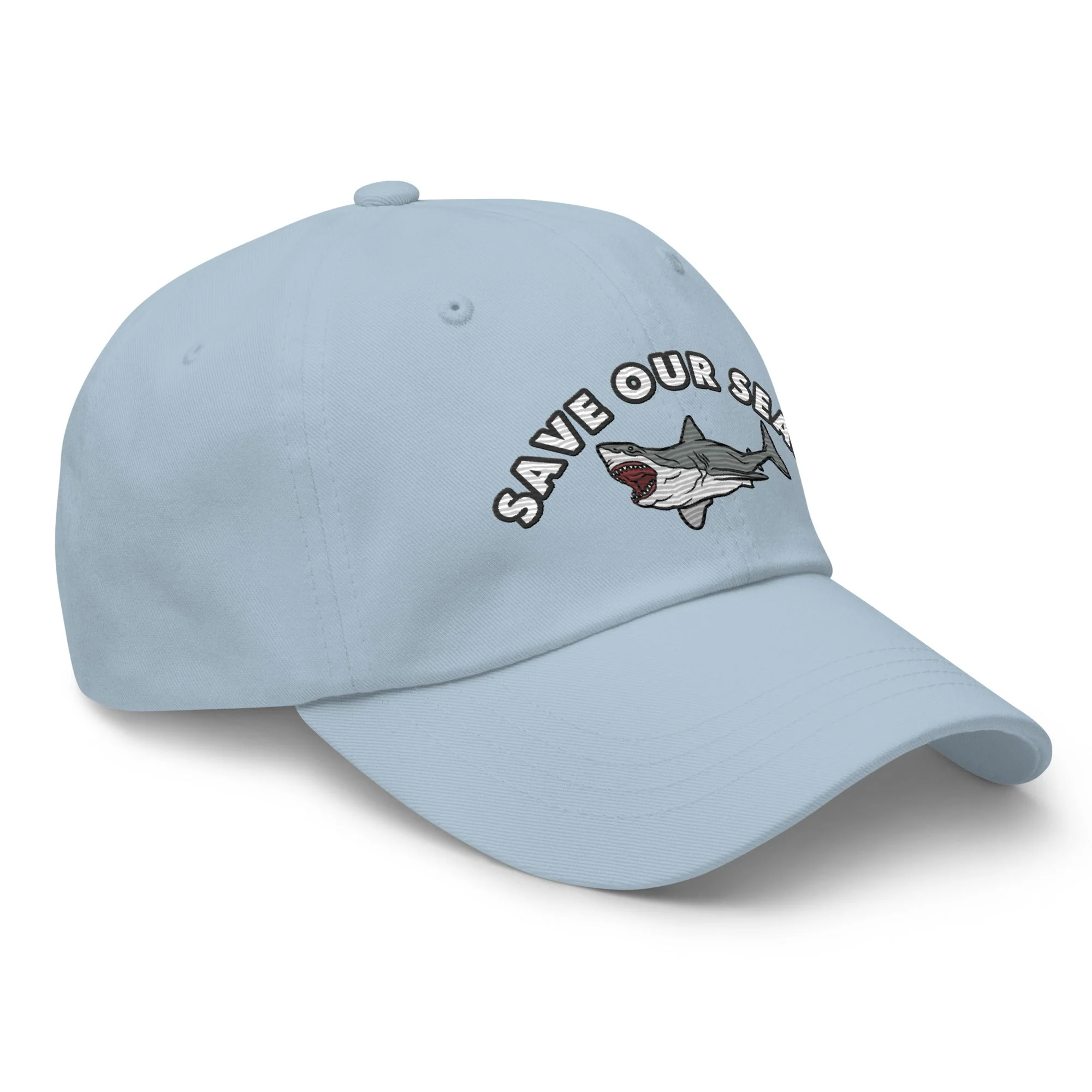Save Our Seas Shark Dad hat: Pulls 4 pounds of ocean plastic! - Image 2