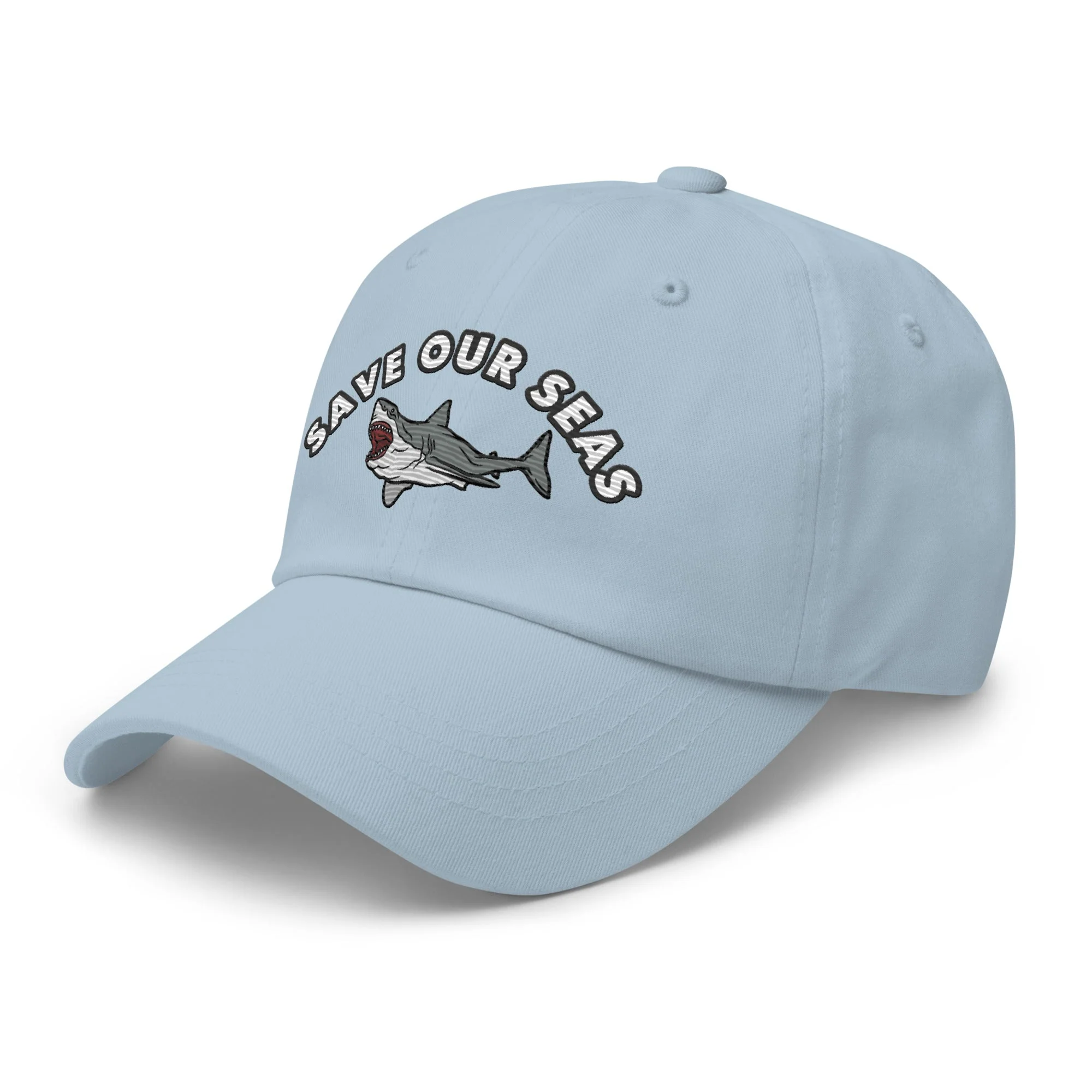 Save Our Seas Shark Dad hat: Pulls 4 pounds of ocean plastic! - Image 3