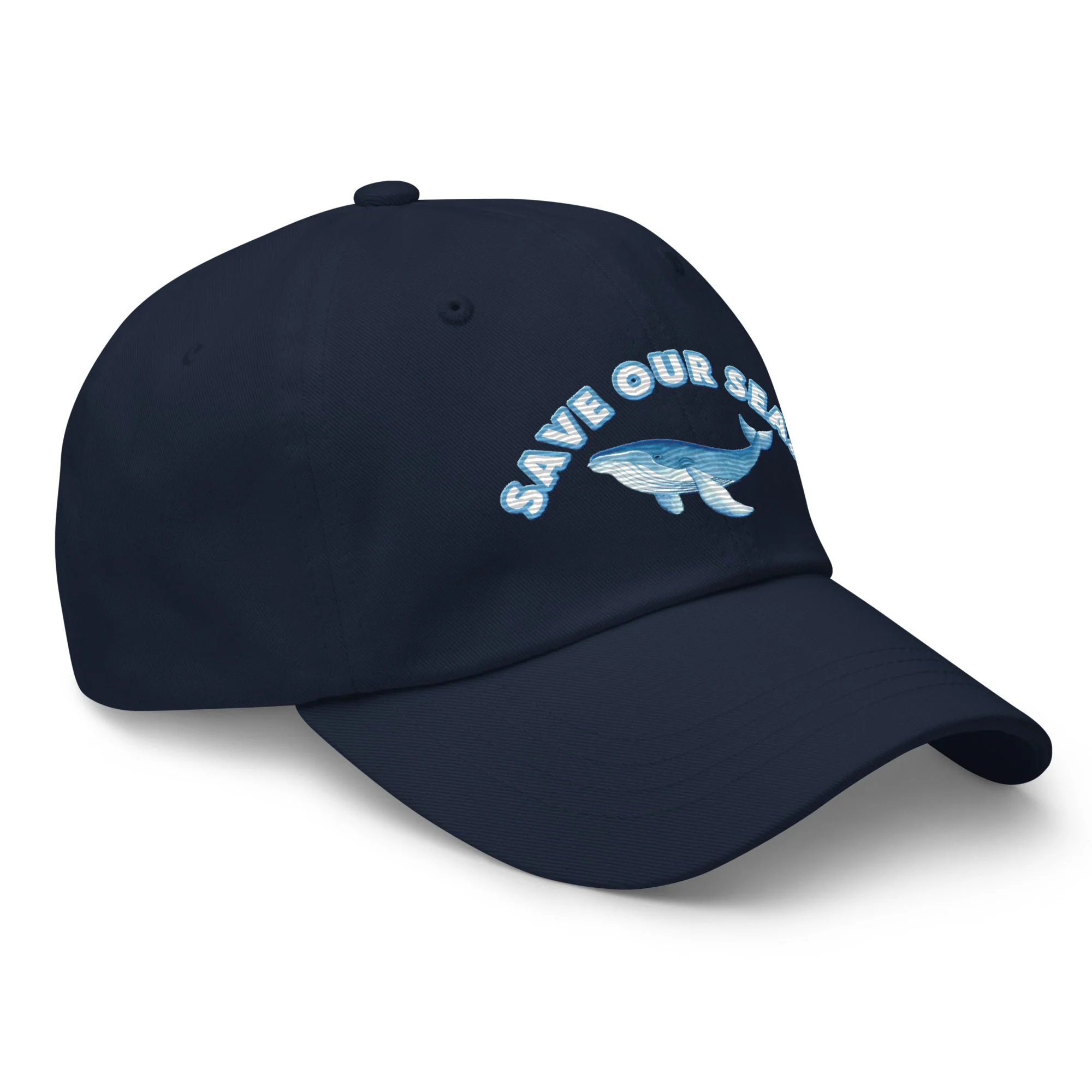 Save Our Seas Whale Dad hat: Pulls 4 pounds of ocean plastic! - Image 2