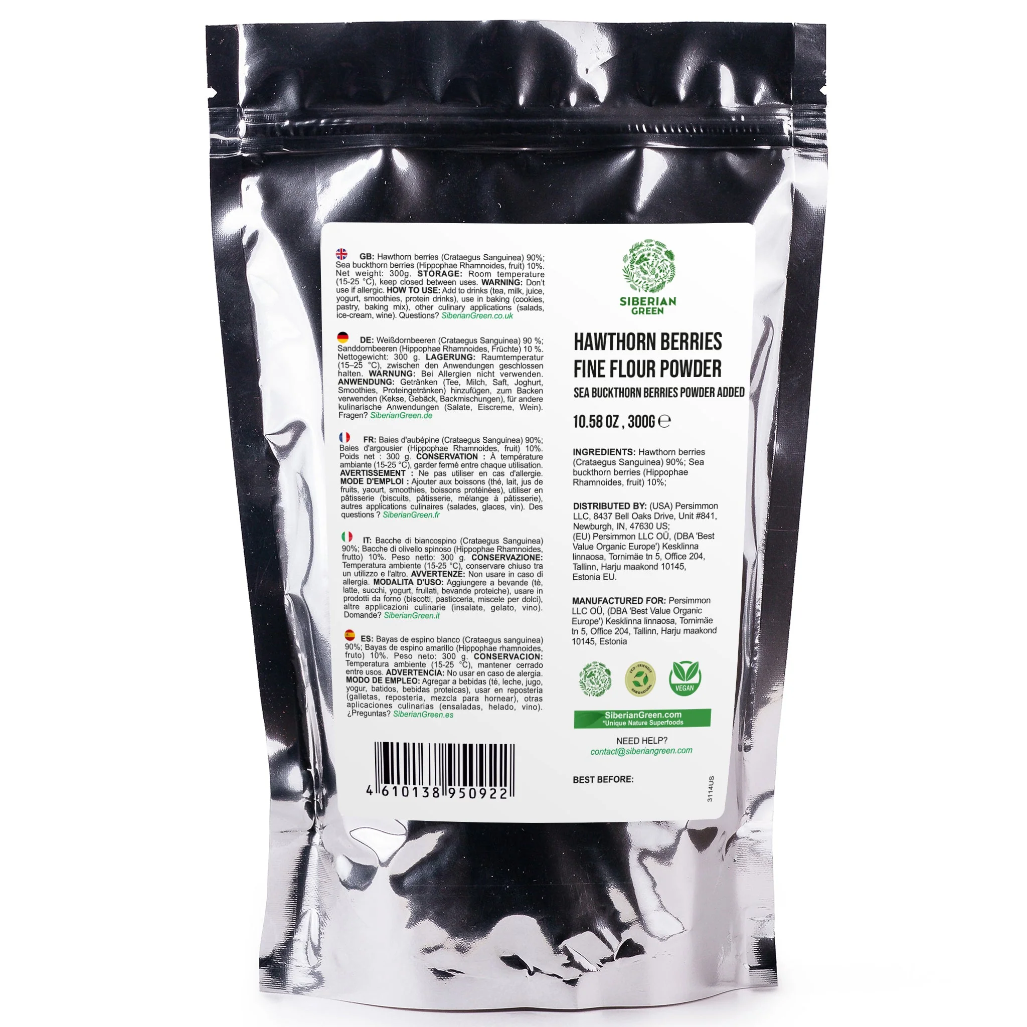 Siberian Hawthorn Powder with Sea Buckthorn – 300g - Image 8