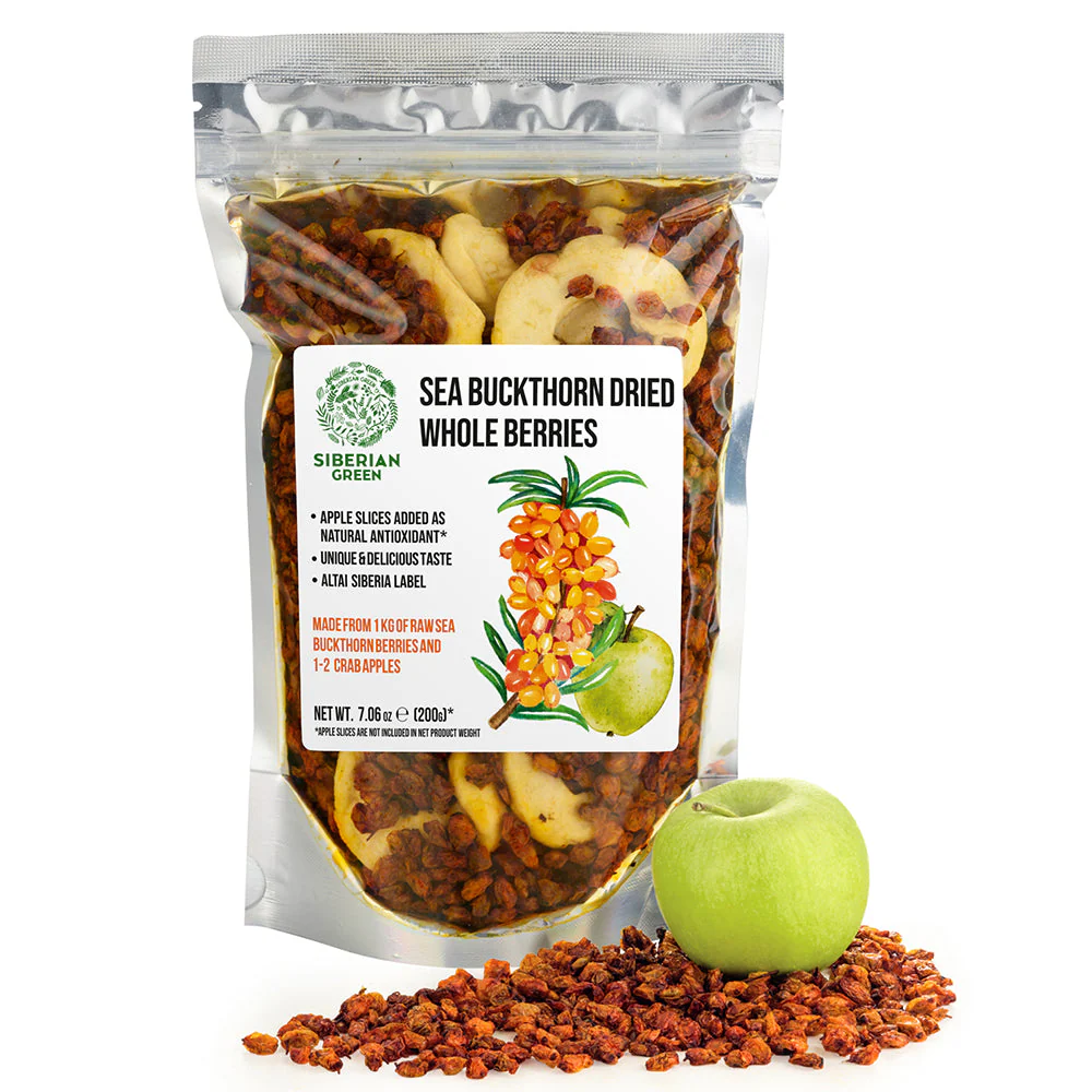 Sea Buckthorn Berries with Apple Slices – A Nutrient-Packed Superfood (200 g) - Image 9