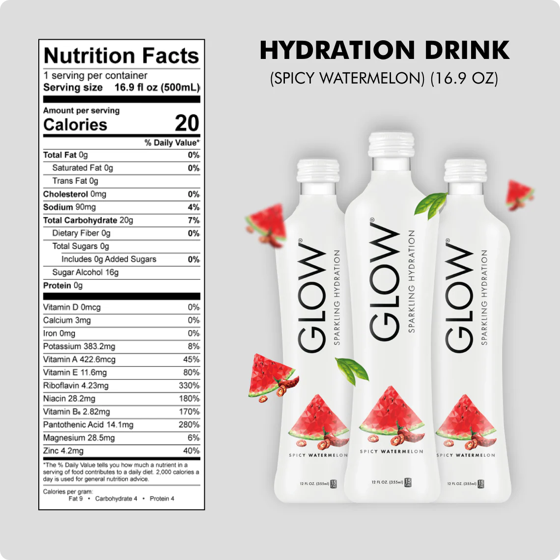 Spicy Watermelon Sparkling Hydration, 12-Pack - Image 3
