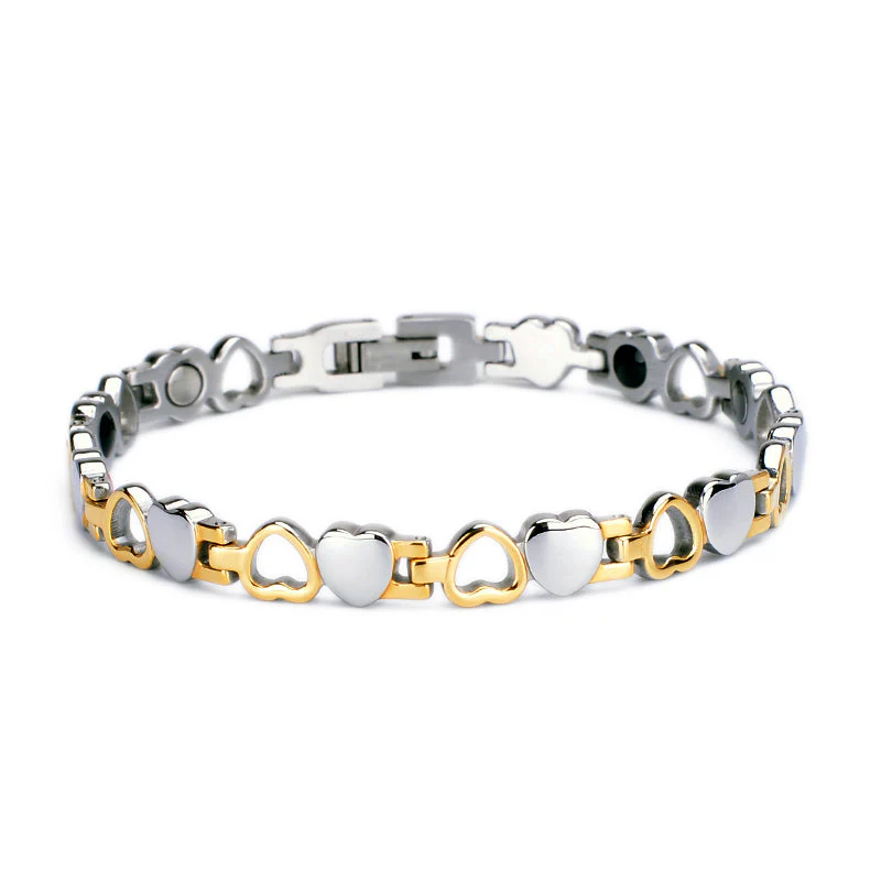 Stainless Steel Energy Bracelet 4-in-1. 9 Colors available. Model B041-Hearts - Image 9
