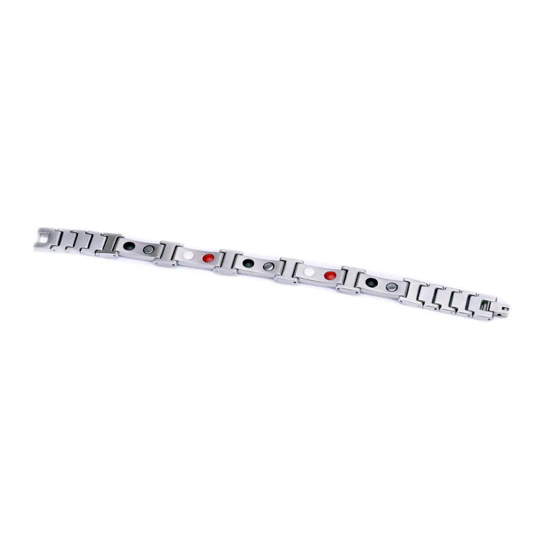 Stainless Steel Energy Bracelet 4-in-1. Silver/Blue Color. Model SY368N - Image 5