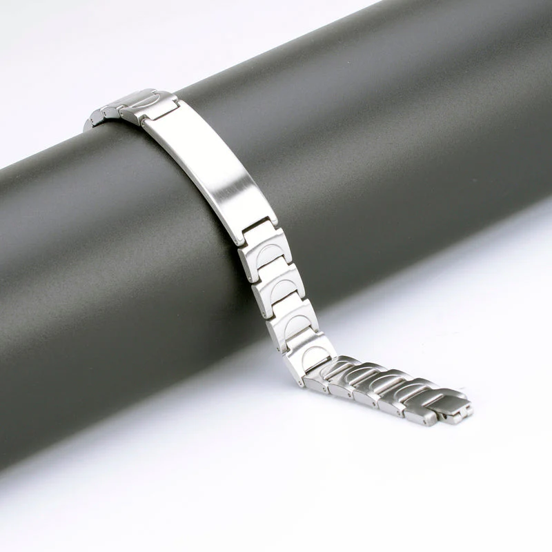 Stainless Steel Energy Bracelet 4-in-1. Silver color. Model SY050 - Image 5