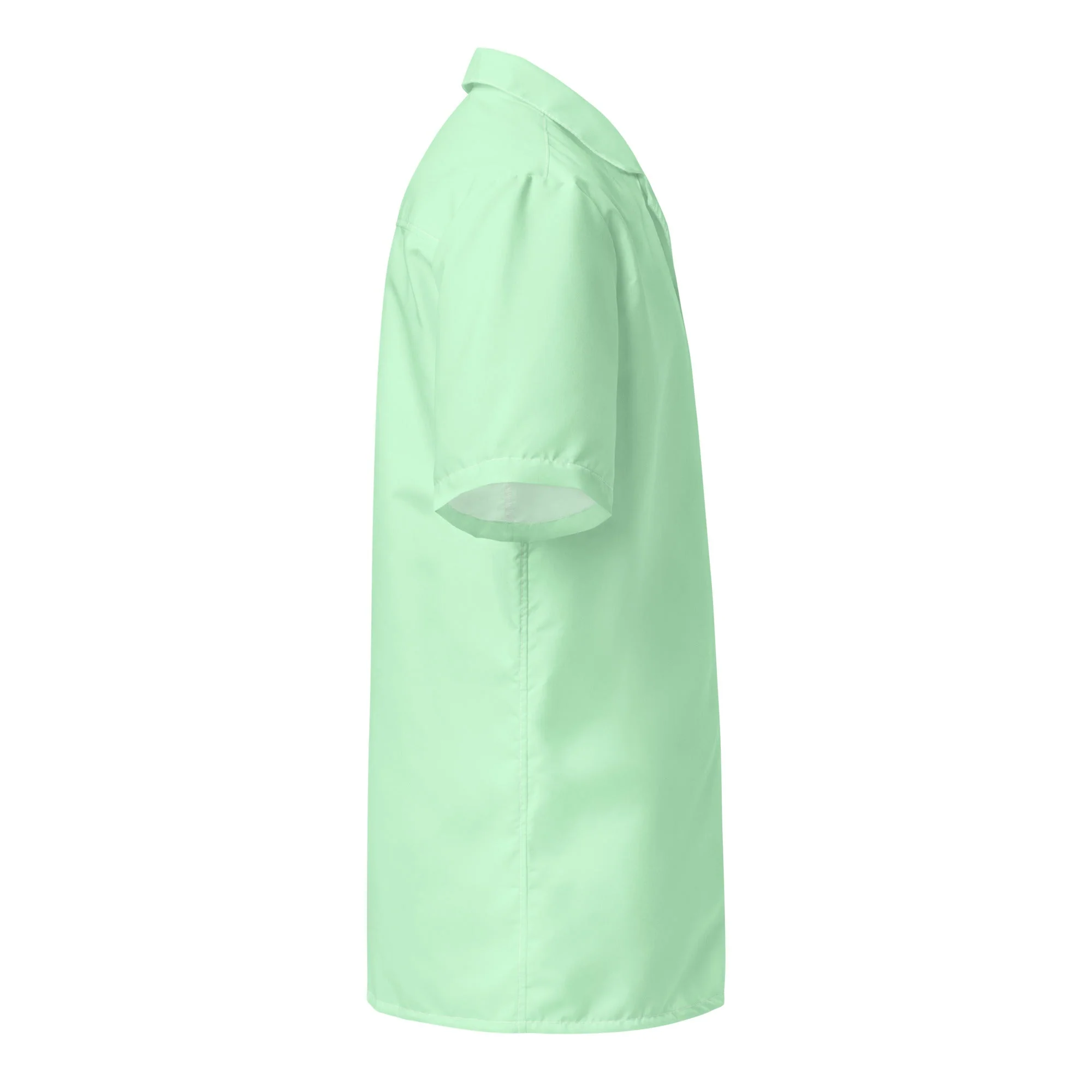Stylish Mint Green Performance Camp Shirt | Recycled Polyester, Gift for Him, Pulls 2 Pounds of Ocean Plastic - Image 6