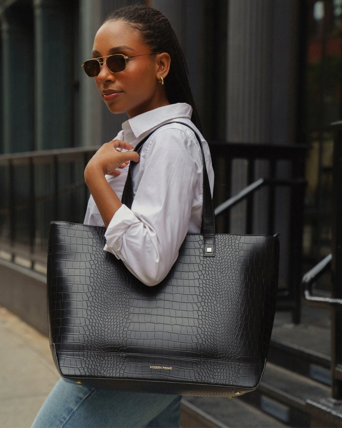 THE TOTE - BLACK CROC - Image 5